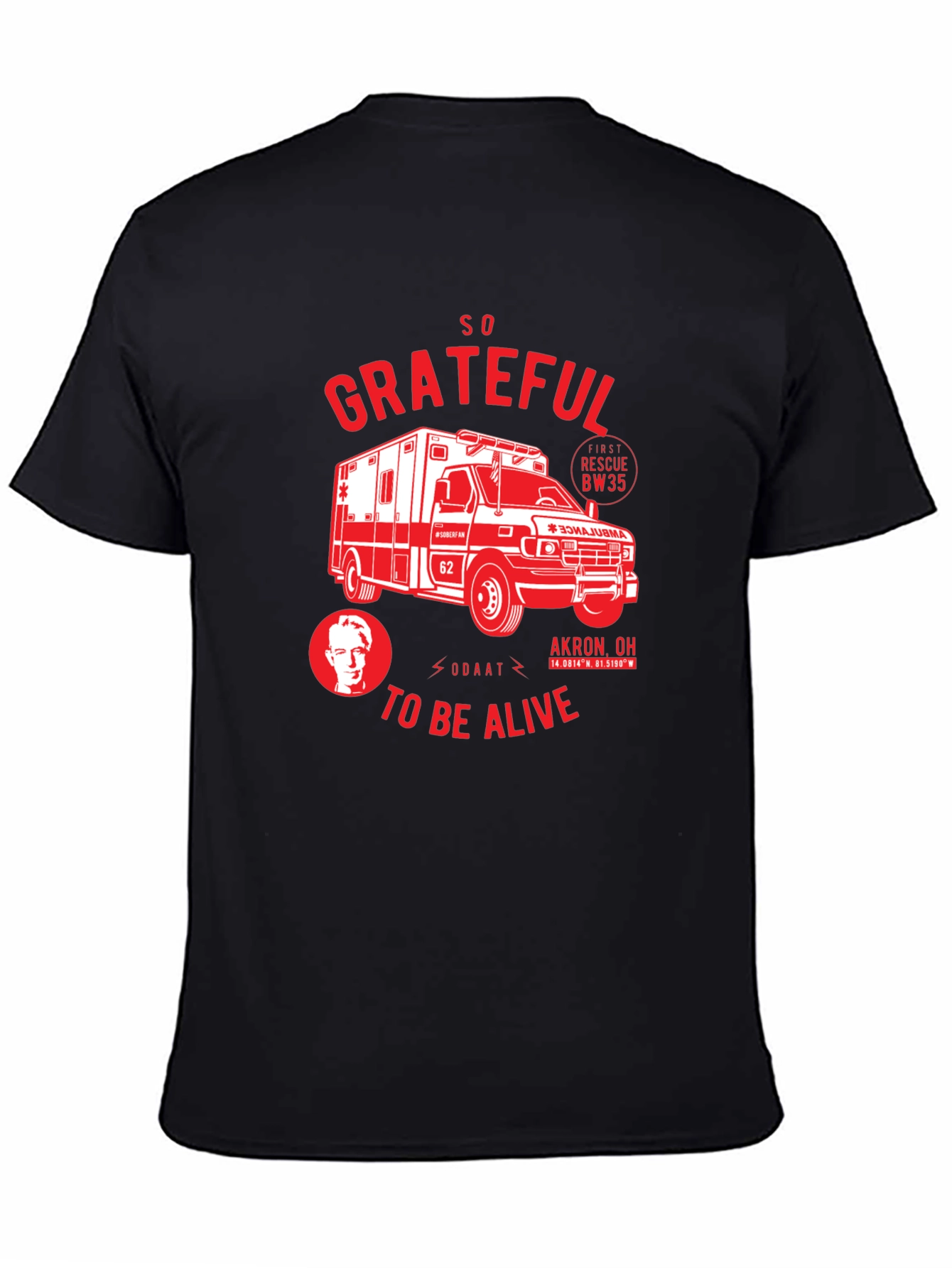 Grateful Ambulance Graphic Tee - Black