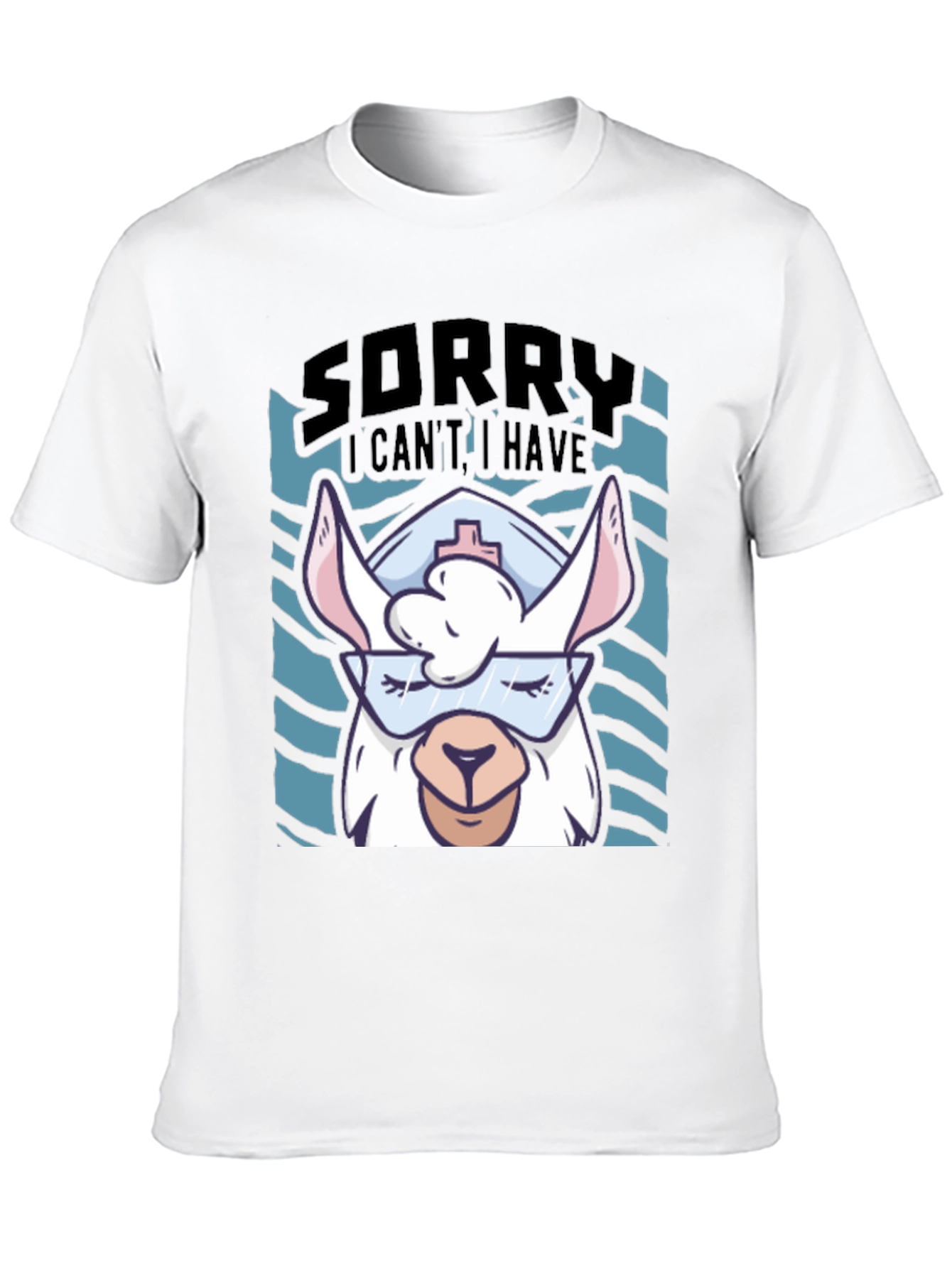 Funny Llama Nurse Graphic T-Shirt