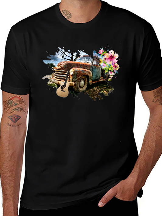 Rustic Truck & Guitar Graphic Tee