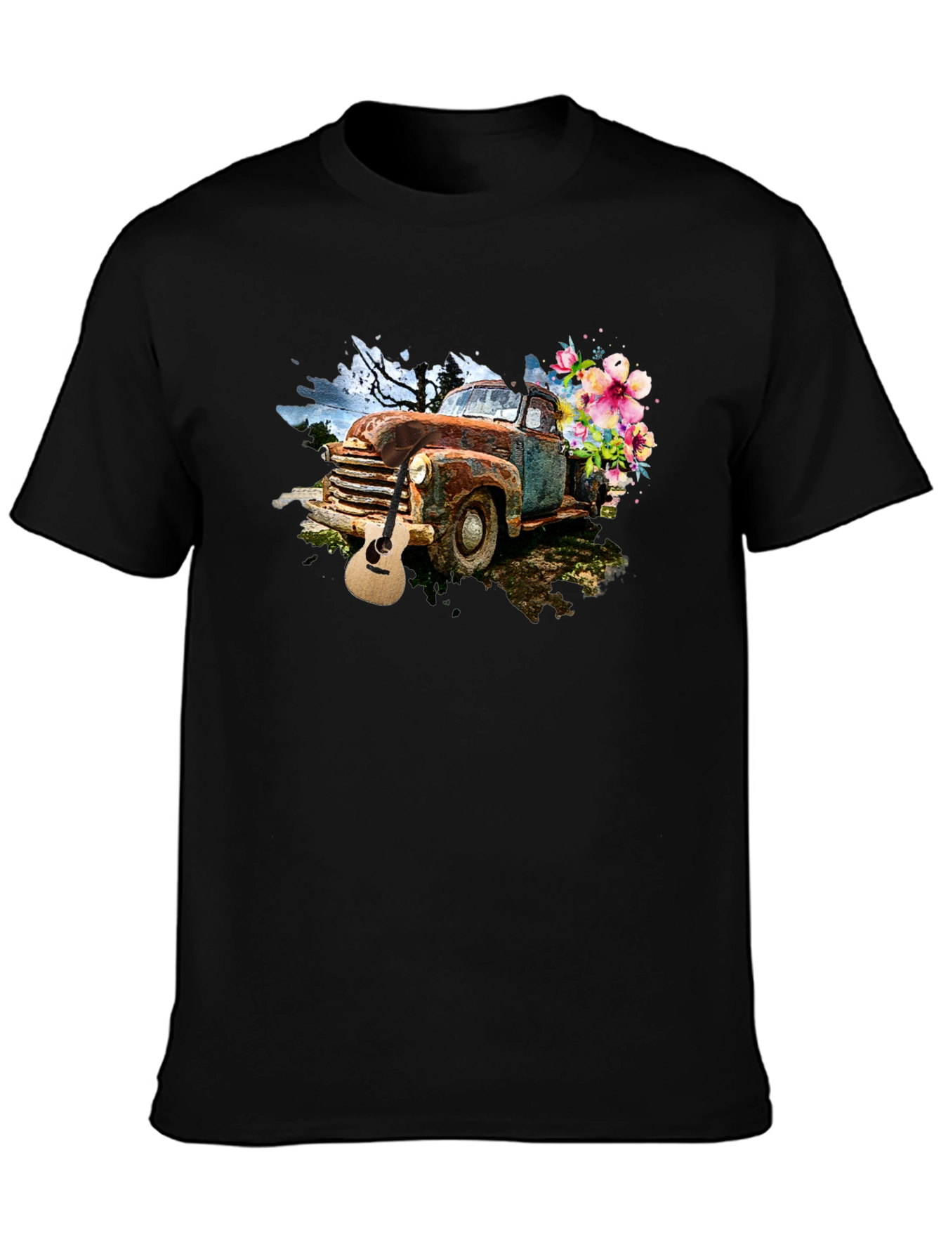 Rustic Truck & Guitar Graphic Tee