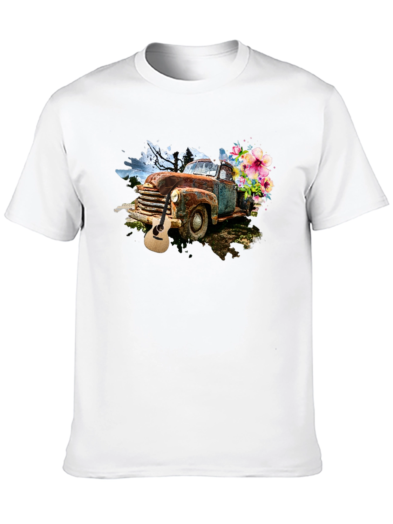 Rustic Truck & Guitar Graphic Tee