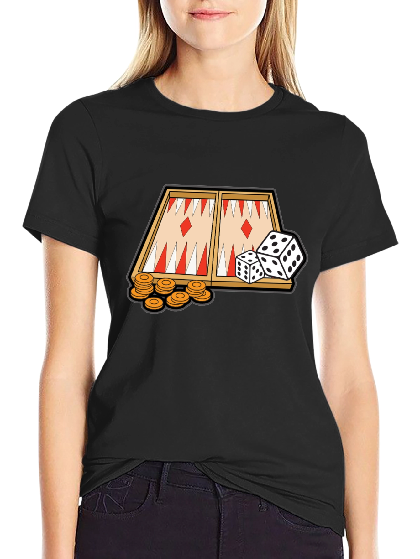 Backgammon Game Graphic T-Shirt