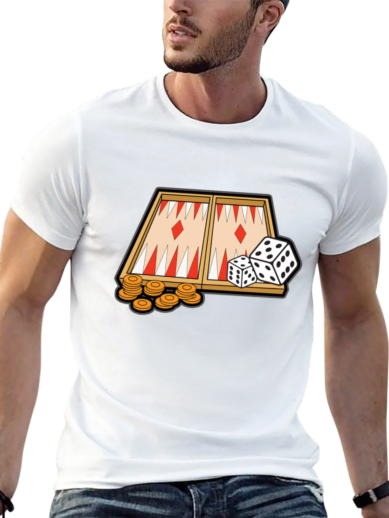 Backgammon Game Graphic T-Shirt