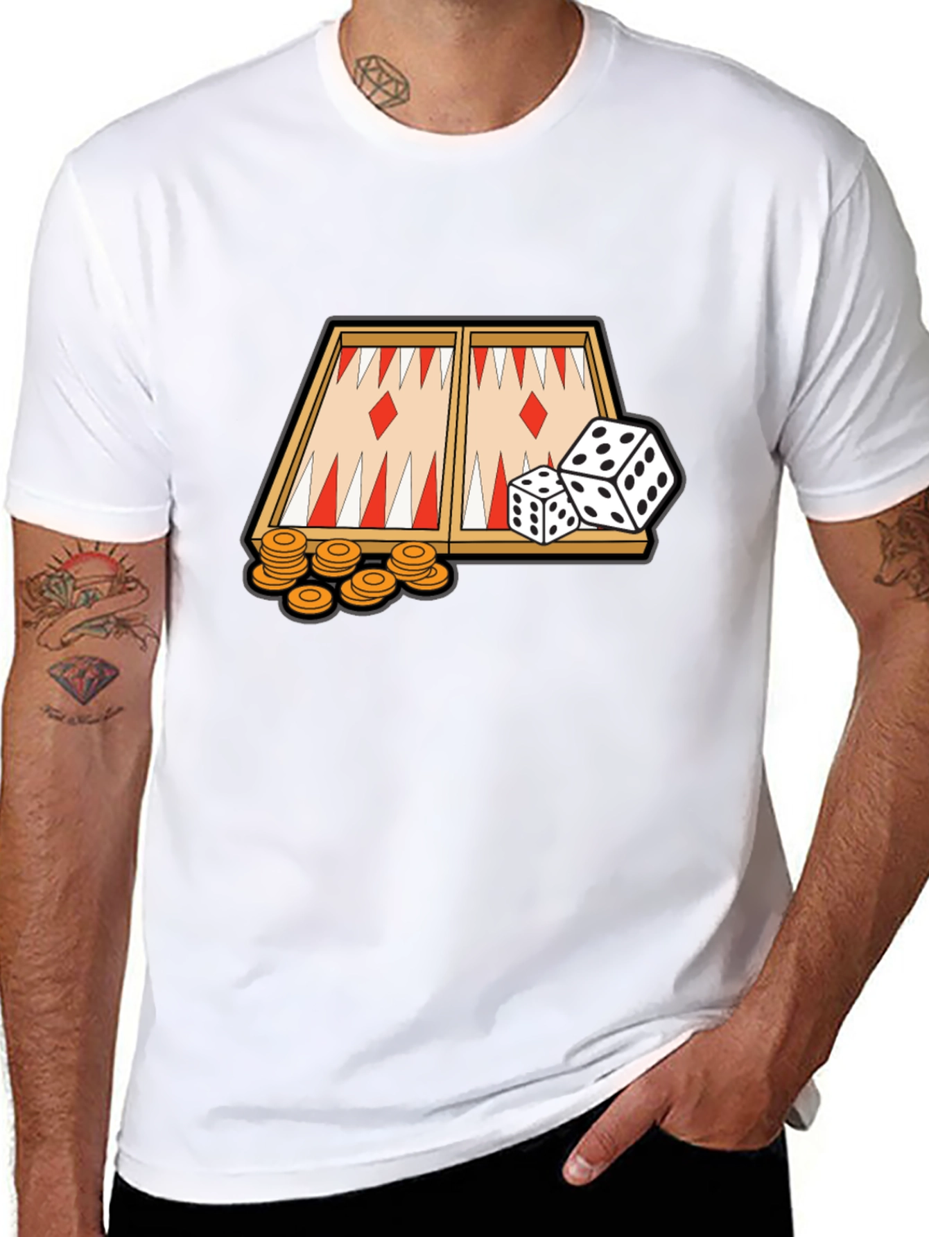 Backgammon Game Graphic T-Shirt
