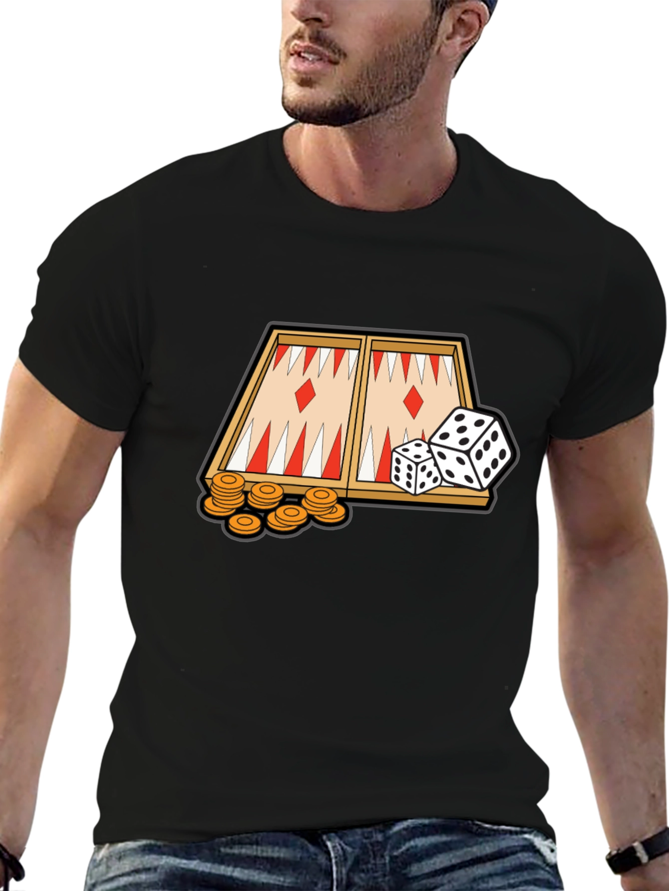 Backgammon Game Graphic T-Shirt