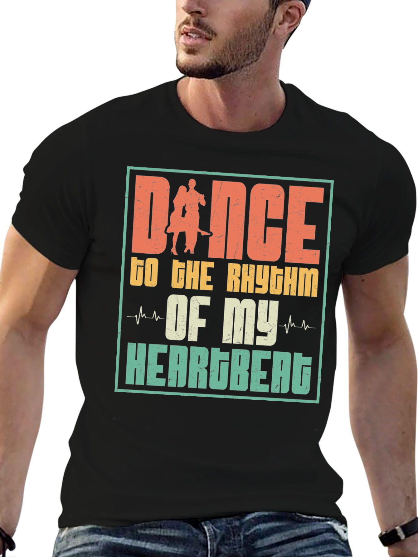 Dance to the Rhythm Heartbeat Graphic Tee