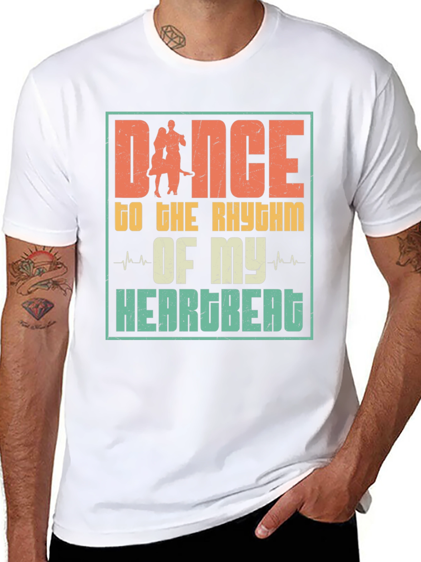 Dance to the Rhythm Heartbeat Graphic Tee