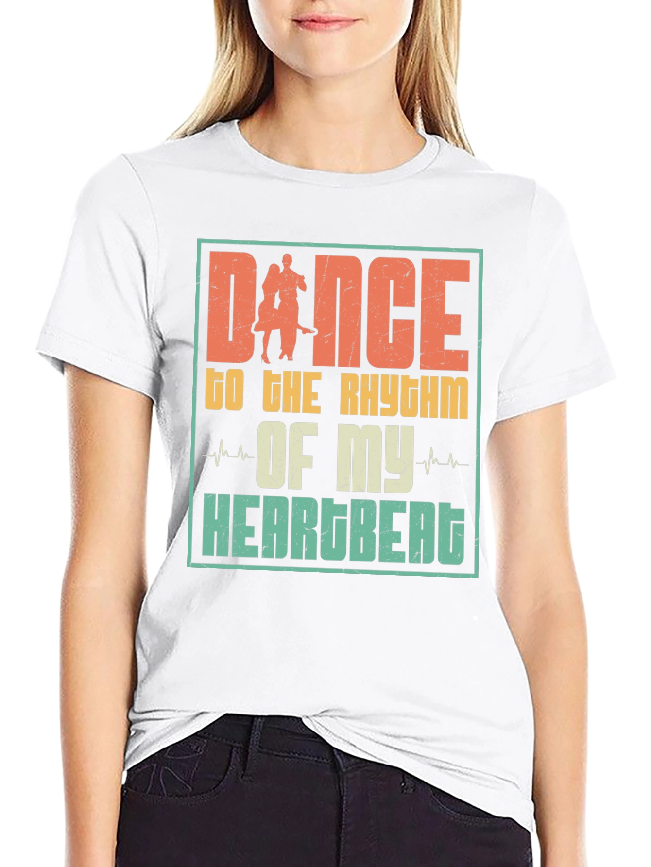 Dance to the Rhythm Heartbeat Graphic Tee