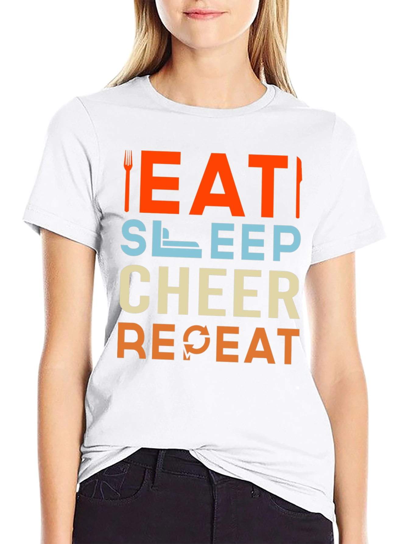 Eat Sleep Cheer Repeat T-Shirt