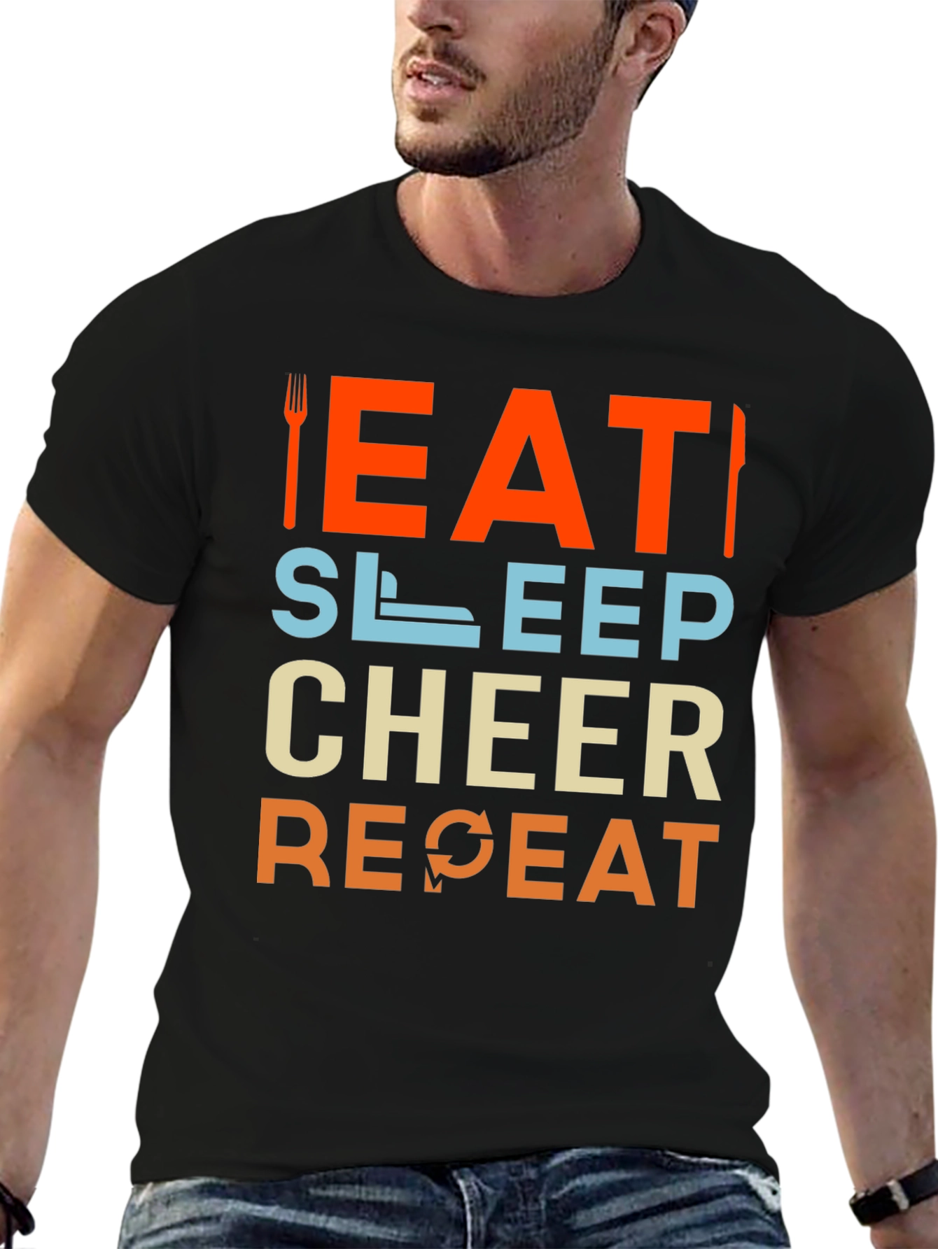 Eat Sleep Cheer Repeat T-Shirt