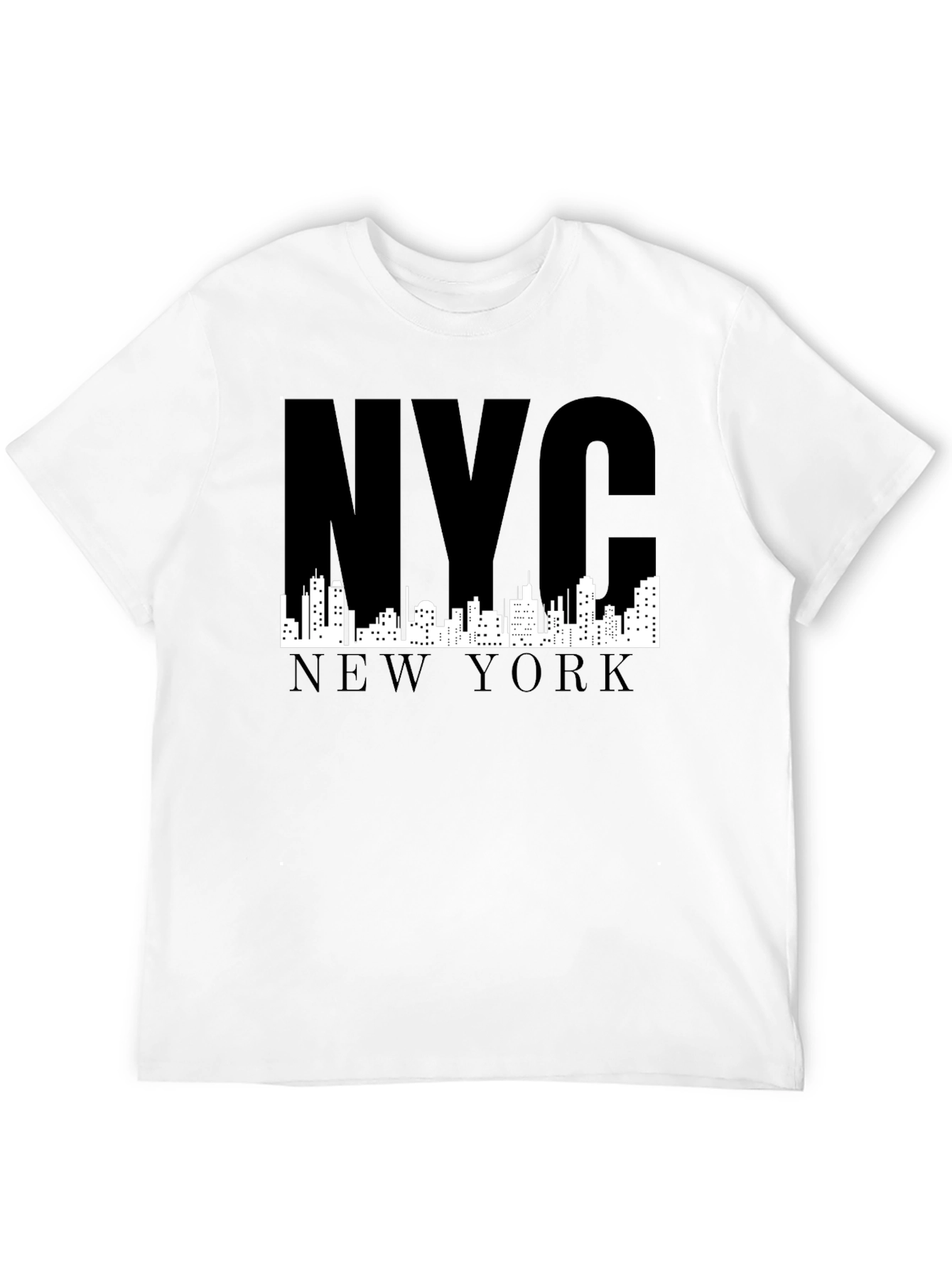 NYC Skyline Graphic T-Shirt - Black