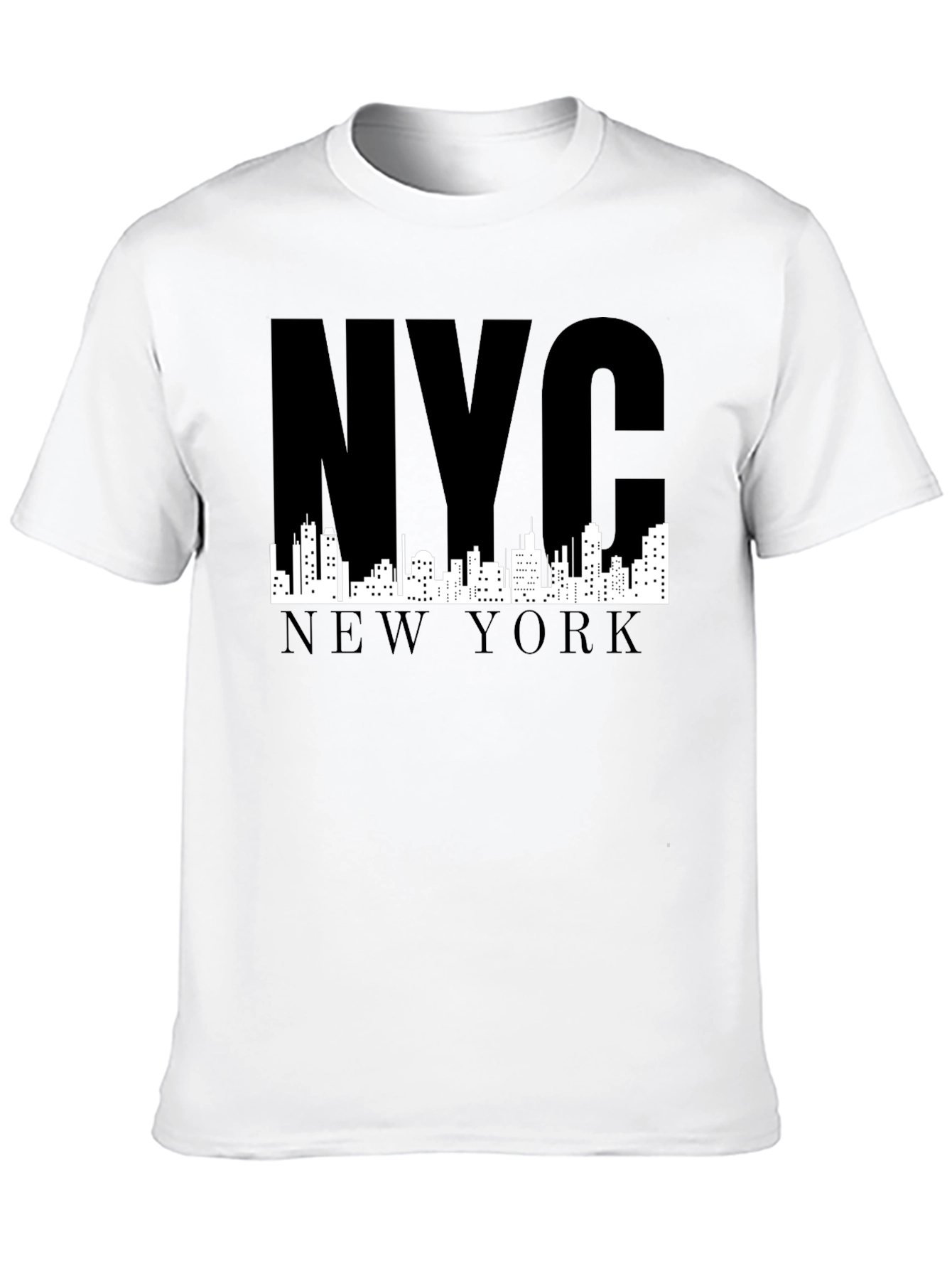 NYC Skyline Graphic T-Shirt - Black
