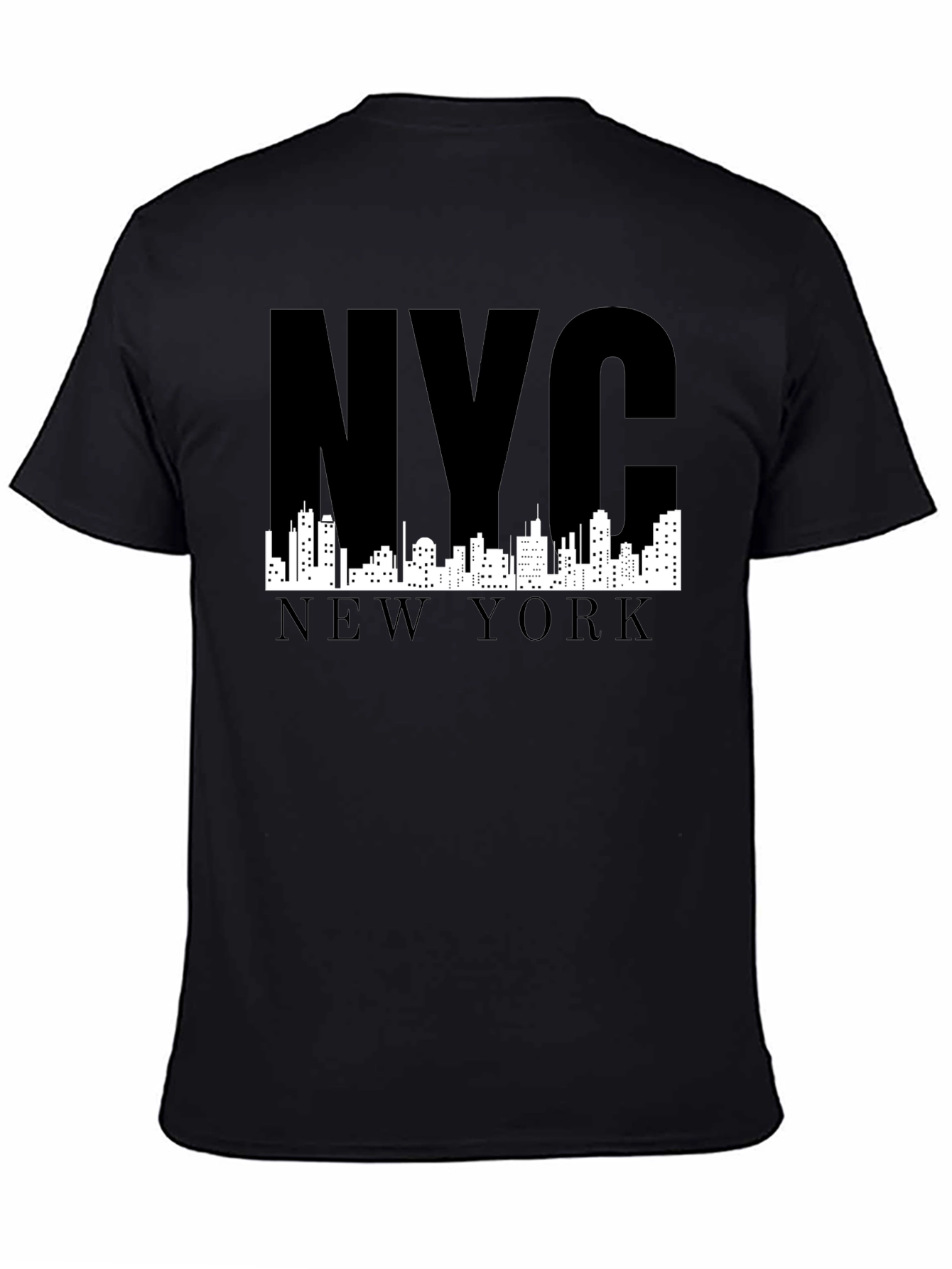 NYC Skyline Graphic T-Shirt - Black