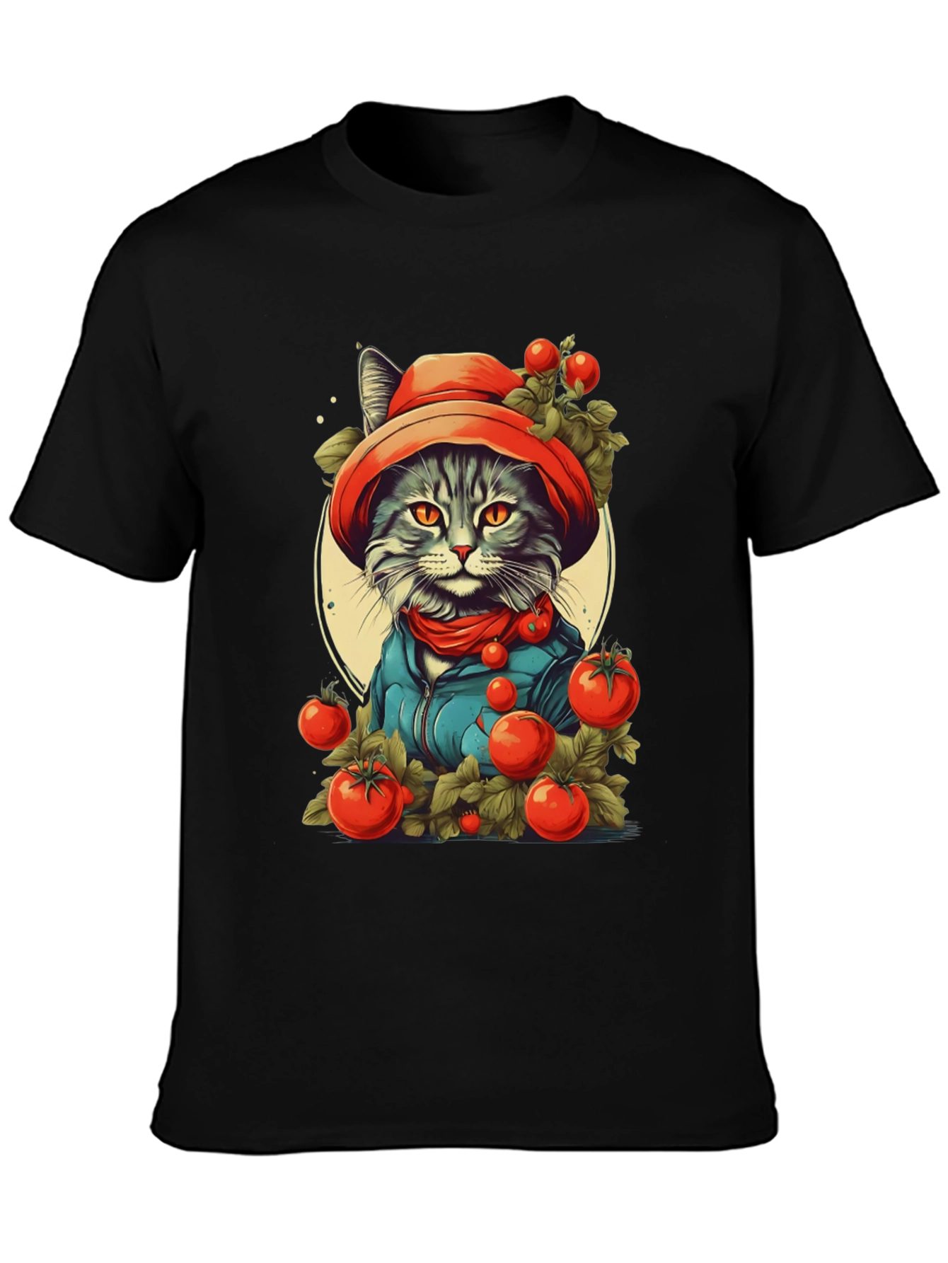 Tomato Cat T-Shirt - Fun Graphic Tee