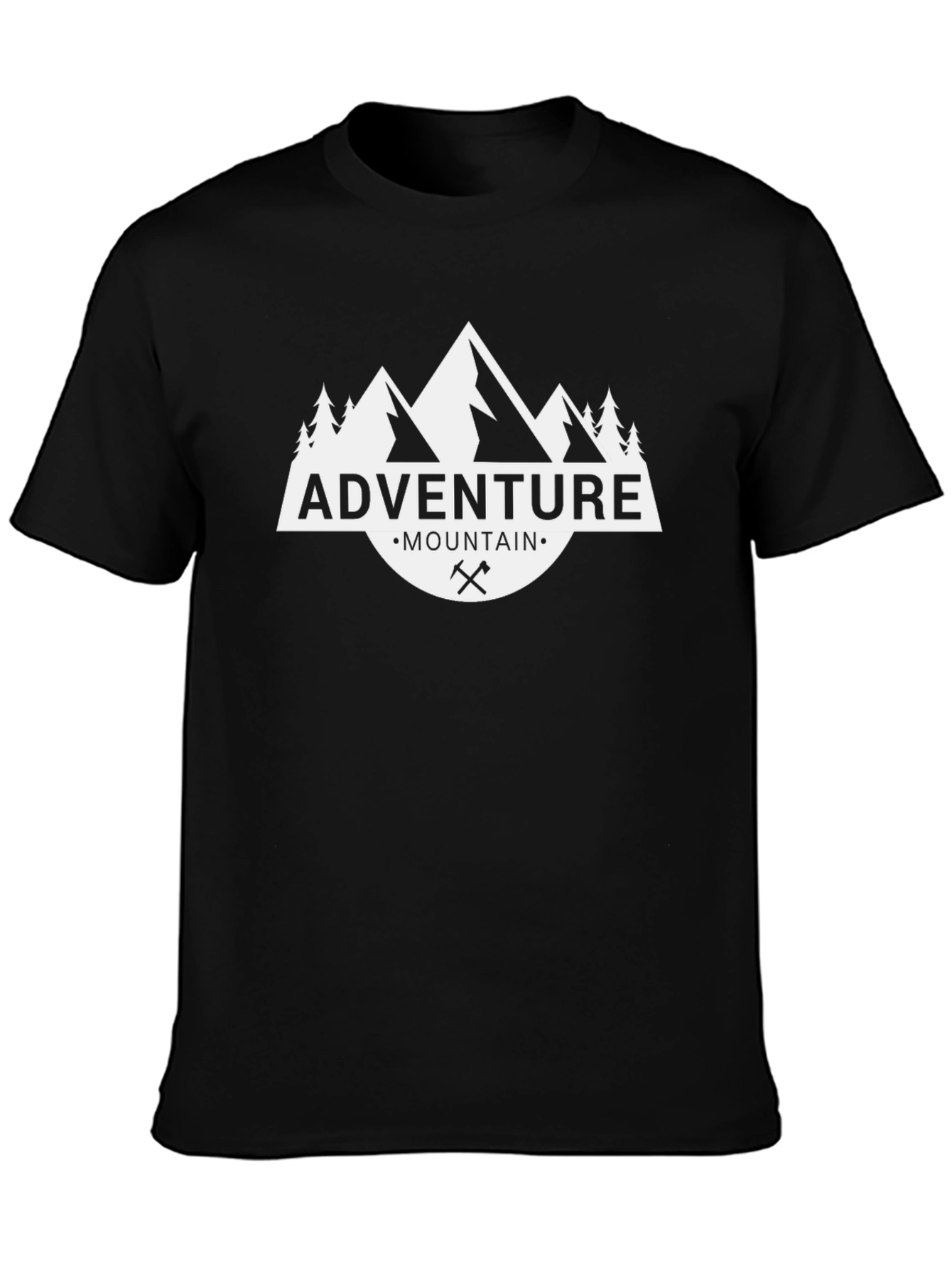 Adventure Mountain Graphic T-Shirt - Black