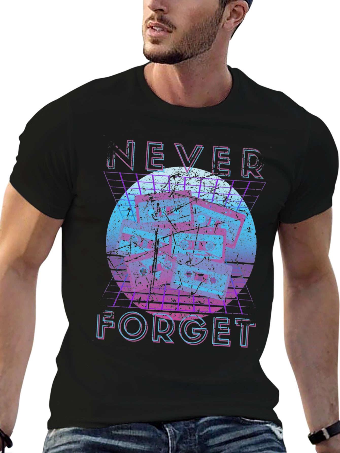 Retro Never Forget Graphic T-Shirt