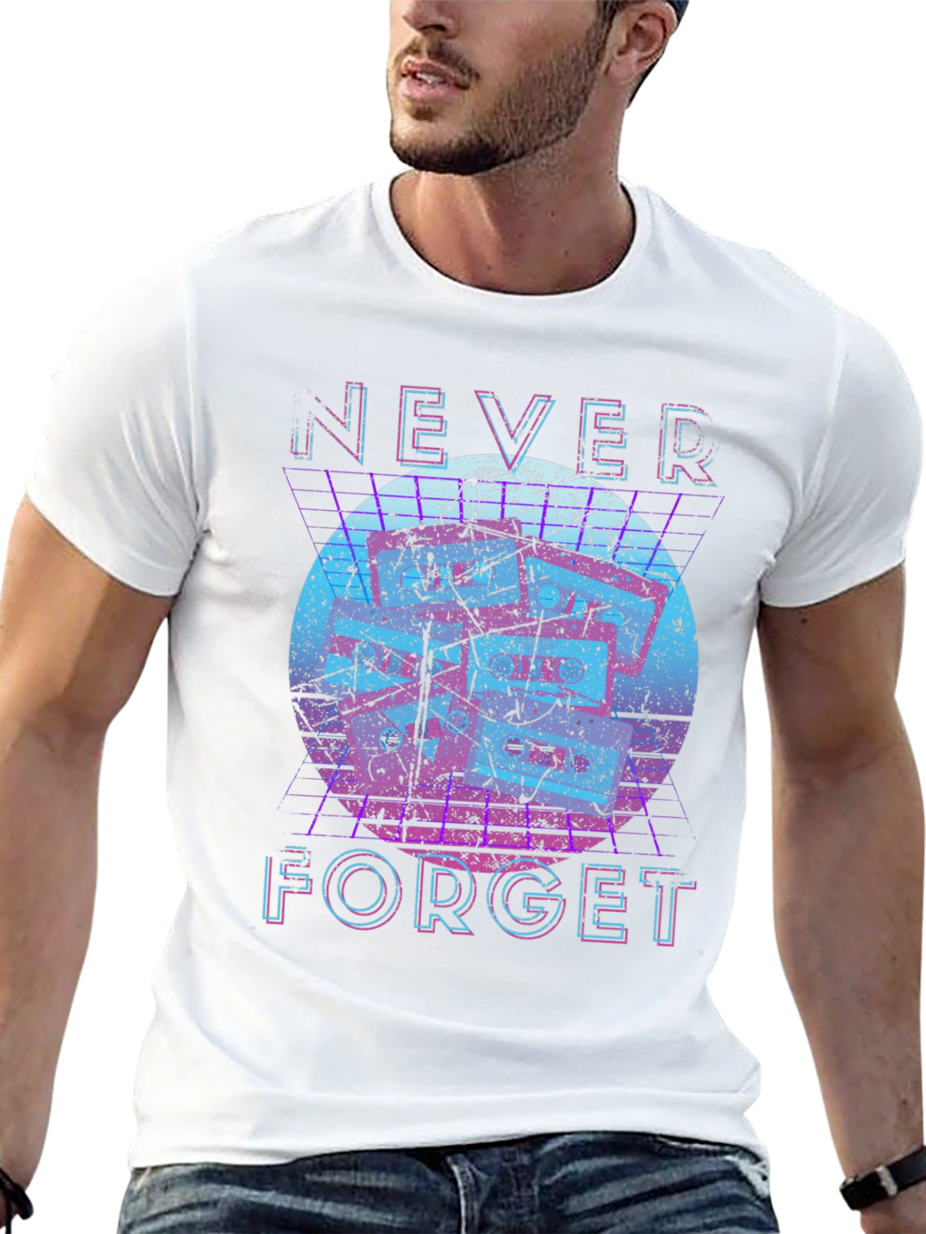 Retro Never Forget Graphic T-Shirt