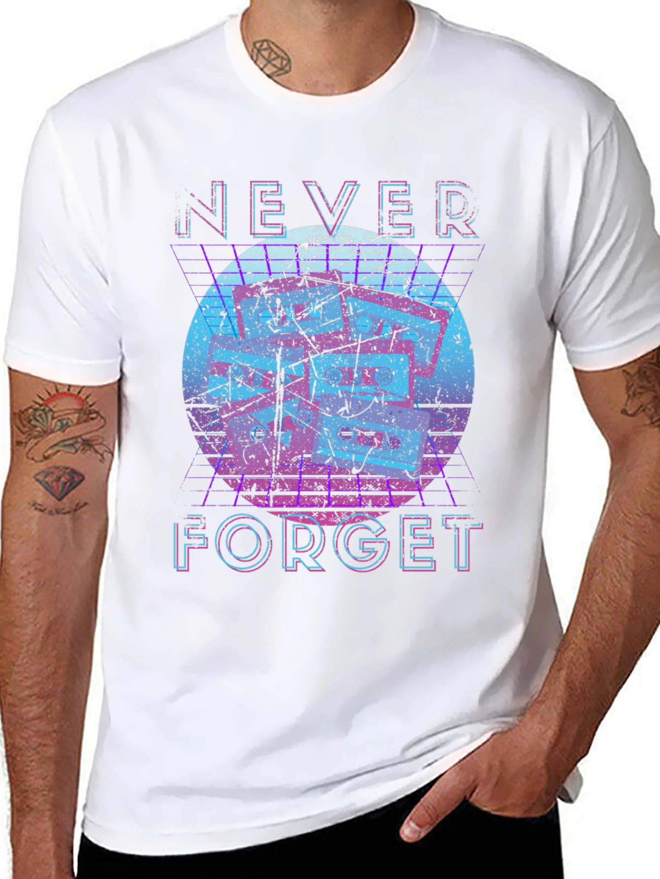 Retro Never Forget Graphic T-Shirt
