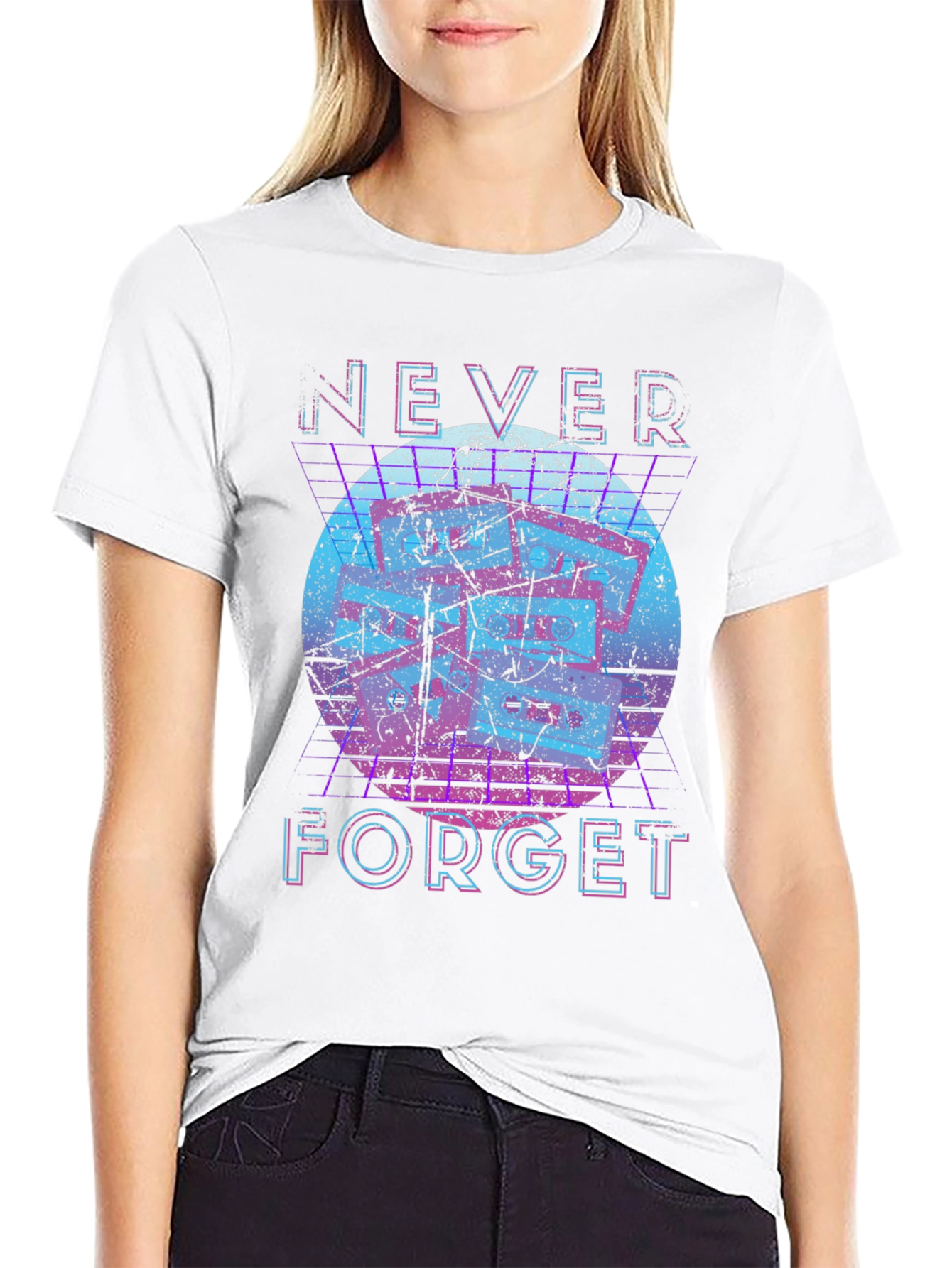 Retro Never Forget Graphic T-Shirt