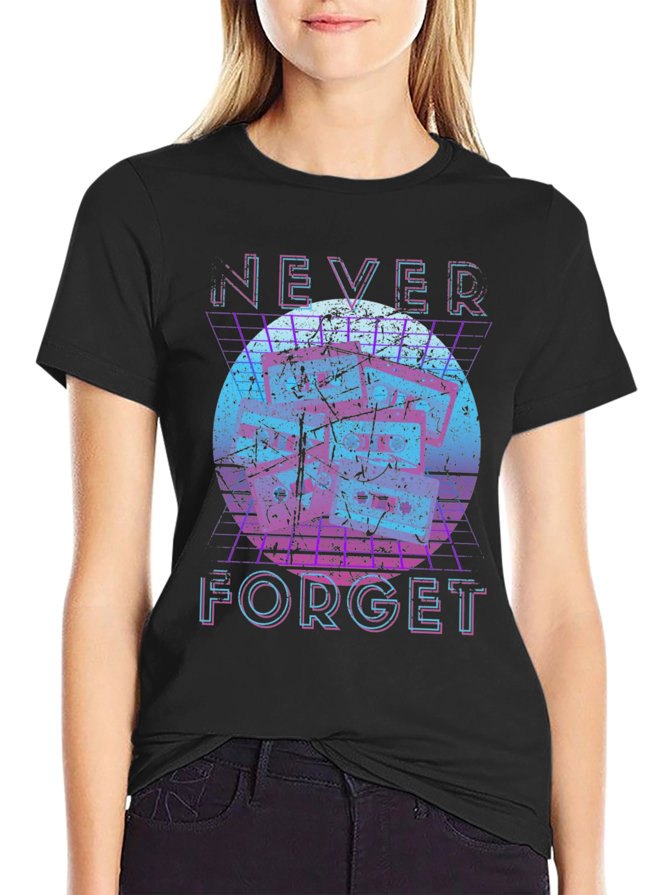 Retro Never Forget Graphic T-Shirt