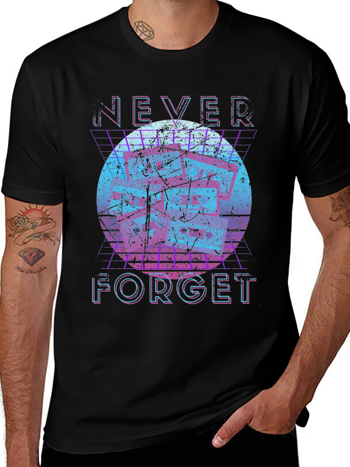Retro Never Forget Graphic T-Shirt