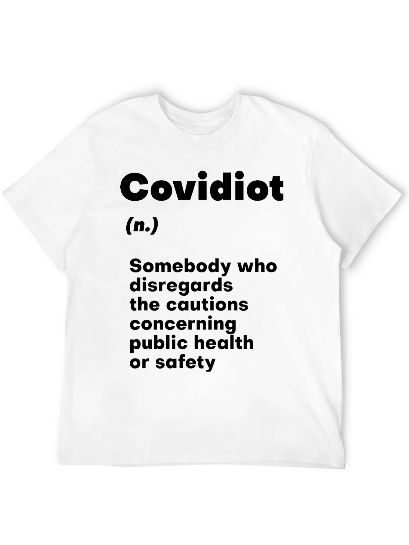 Covidiot Definition Black Graphic T-Shirt