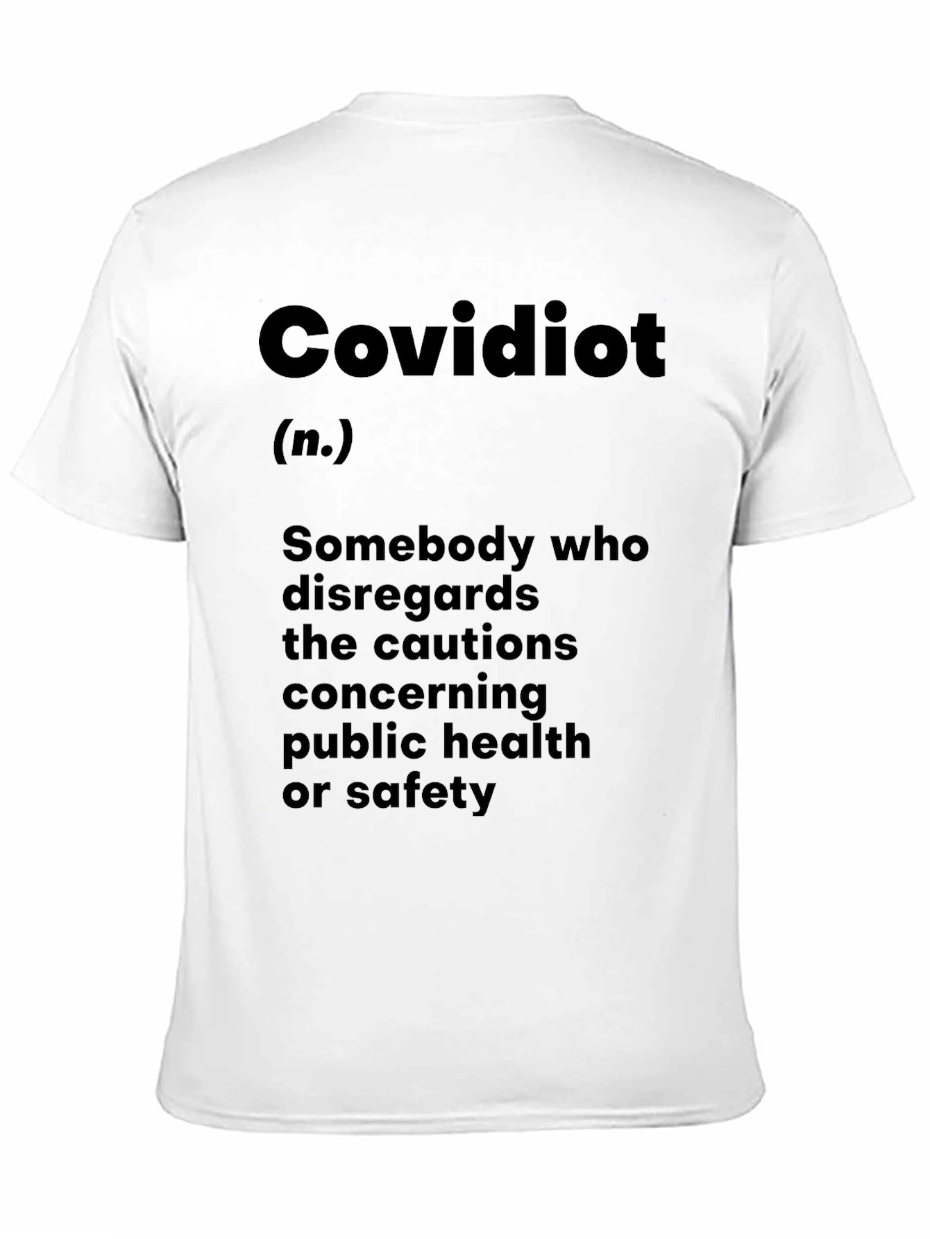 Covidiot Definition Black Graphic T-Shirt