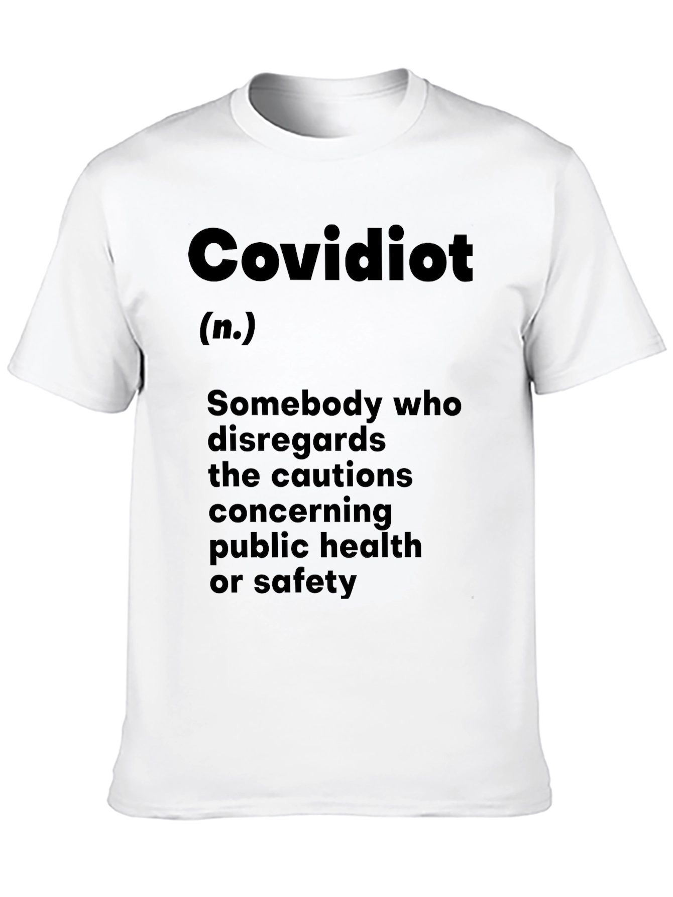 Covidiot Definition Black Graphic T-Shirt