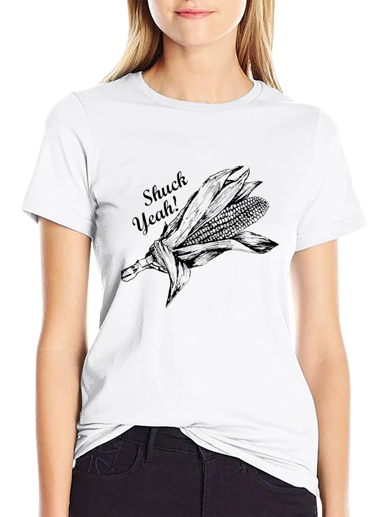 Shuck Yeah! Corn Graphic Black Tee