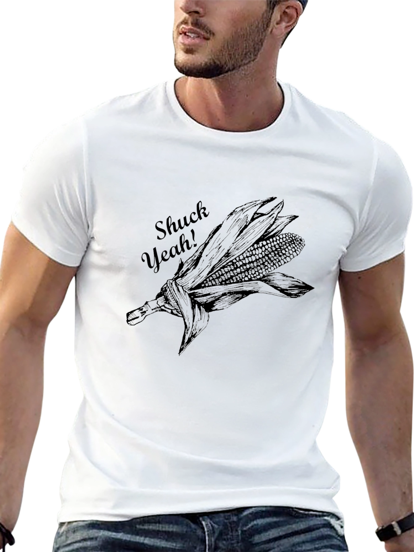 Shuck Yeah! Corn Graphic Black Tee