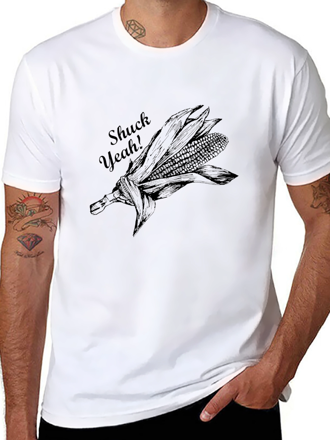 Shuck Yeah! Corn Graphic Black Tee