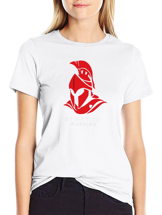 Spartan Warrior Graphic T-Shirt - Black Cotton Tee