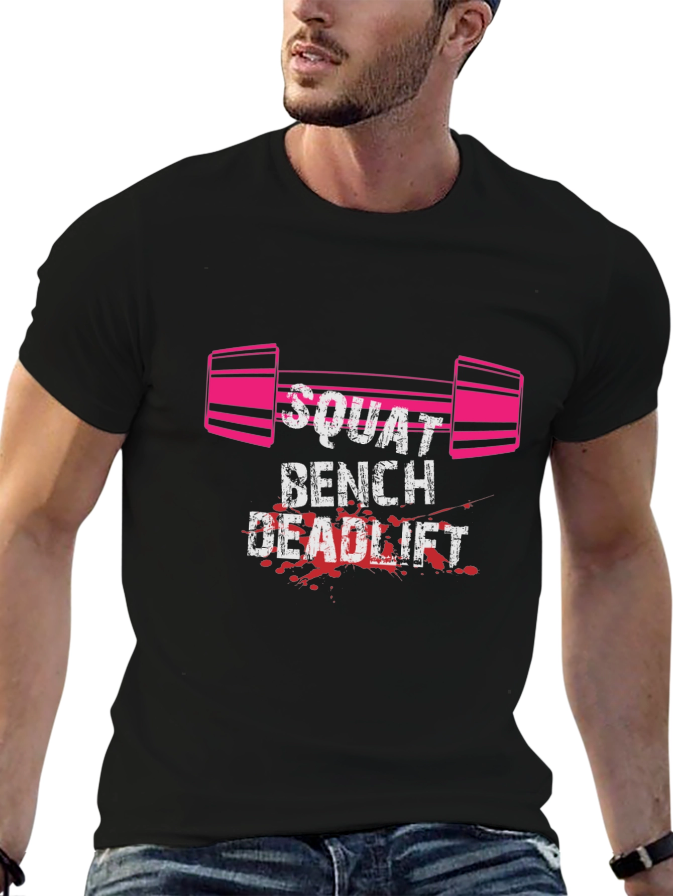 Squat Bench Deadlift Graphic Tee - Black