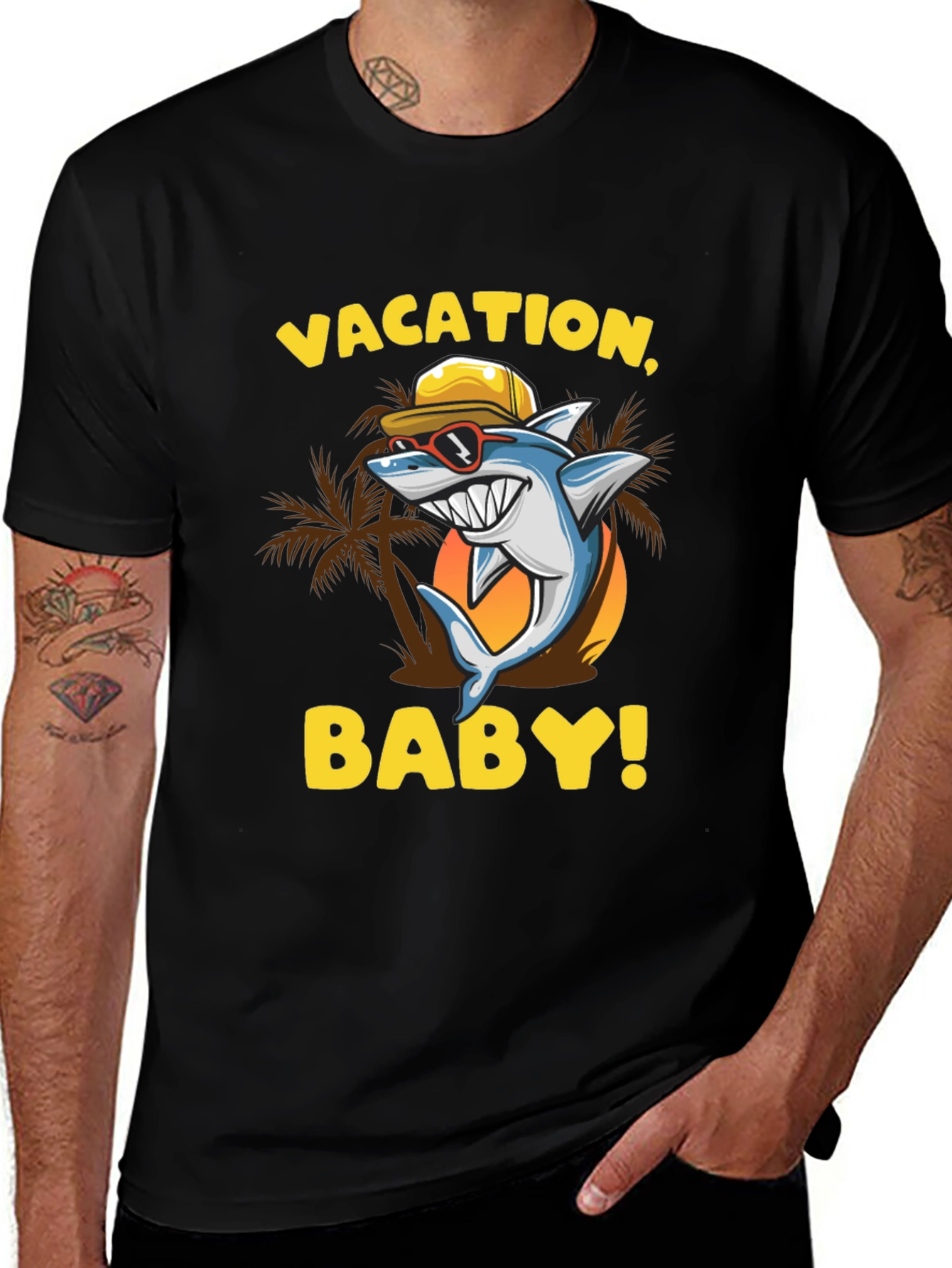 Vacation Shark Baby Graphic T-Shirt