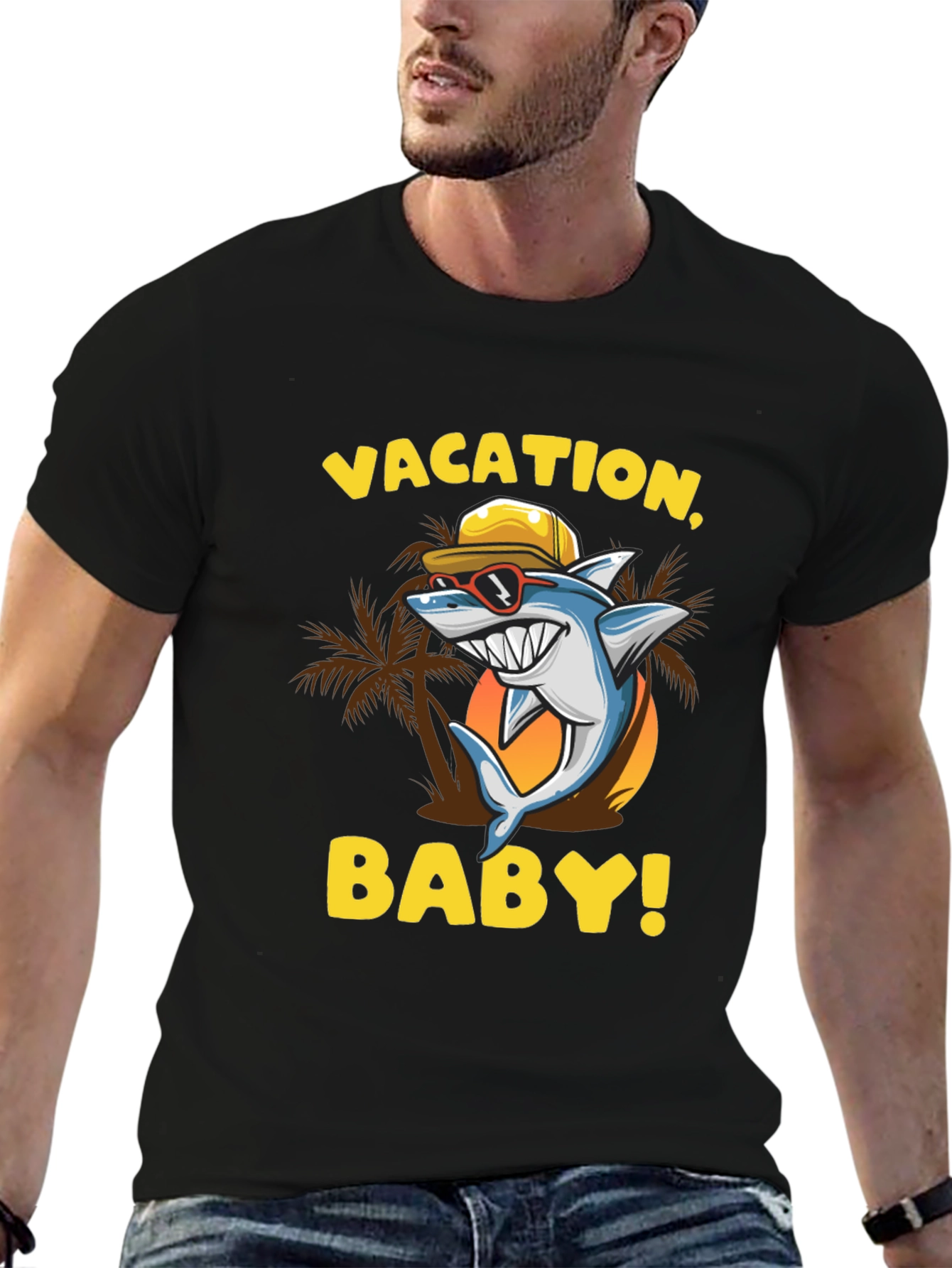 Vacation Shark Baby Graphic T-Shirt