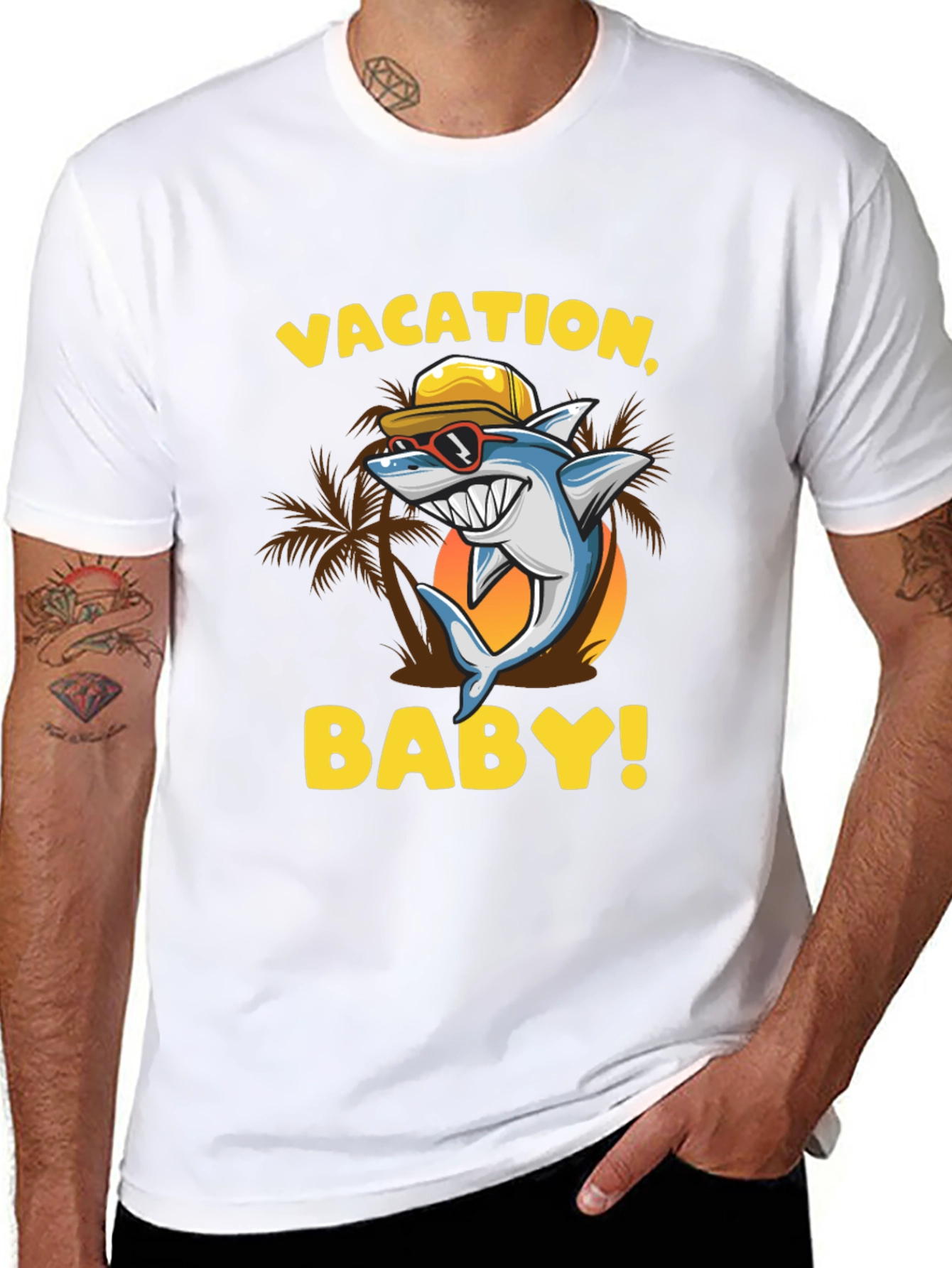Vacation Shark Baby Graphic T-Shirt