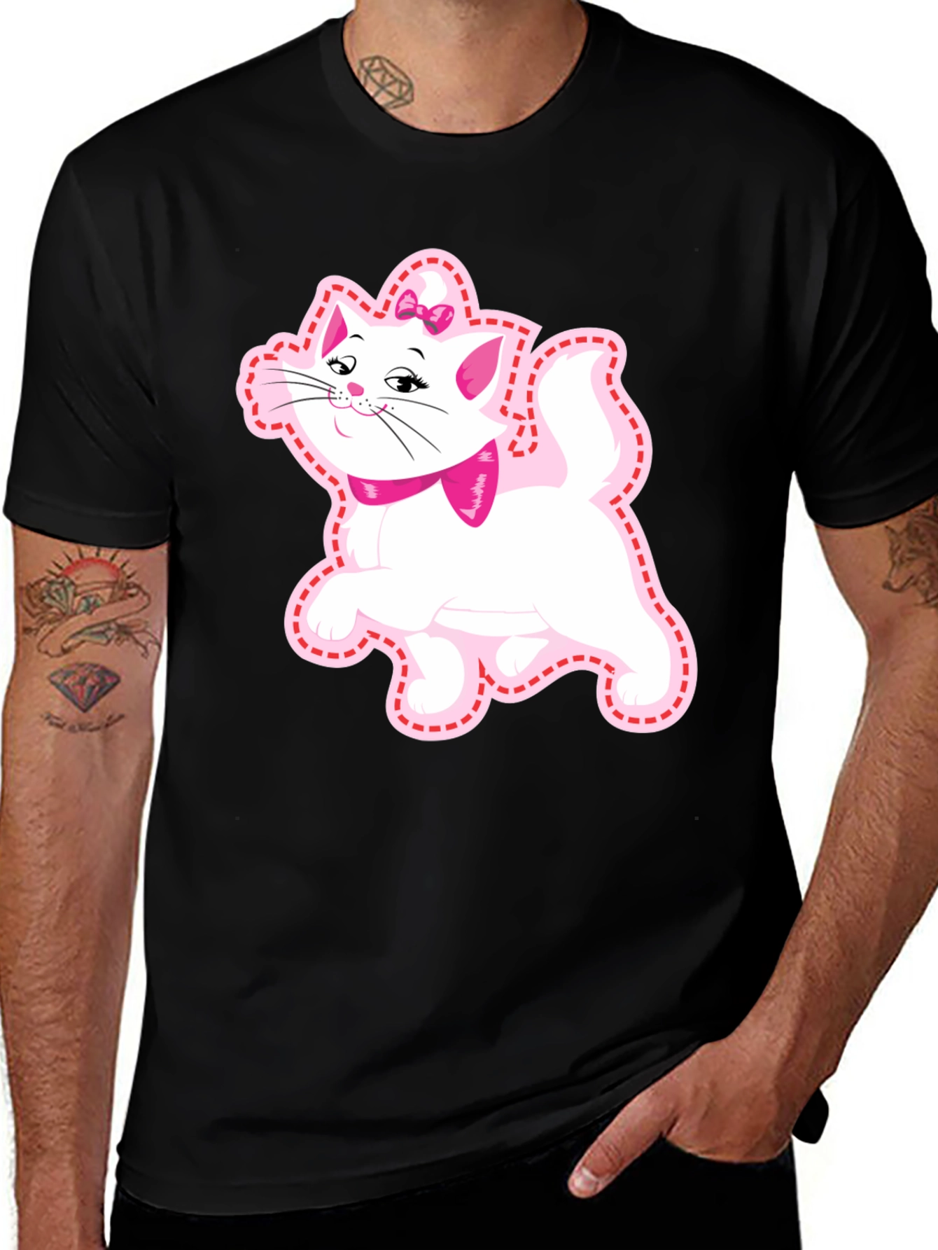 Cute Cat Graphic Tee - Marie Aristocats Style
