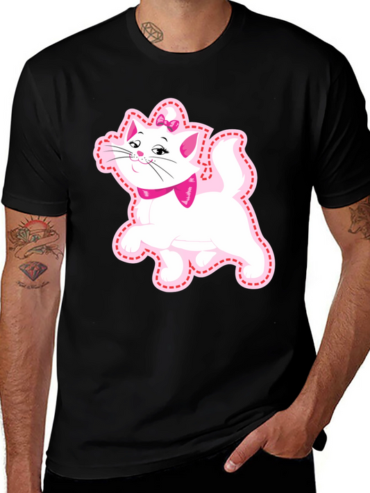 Cute Cat Graphic Tee - Marie Aristocats Style