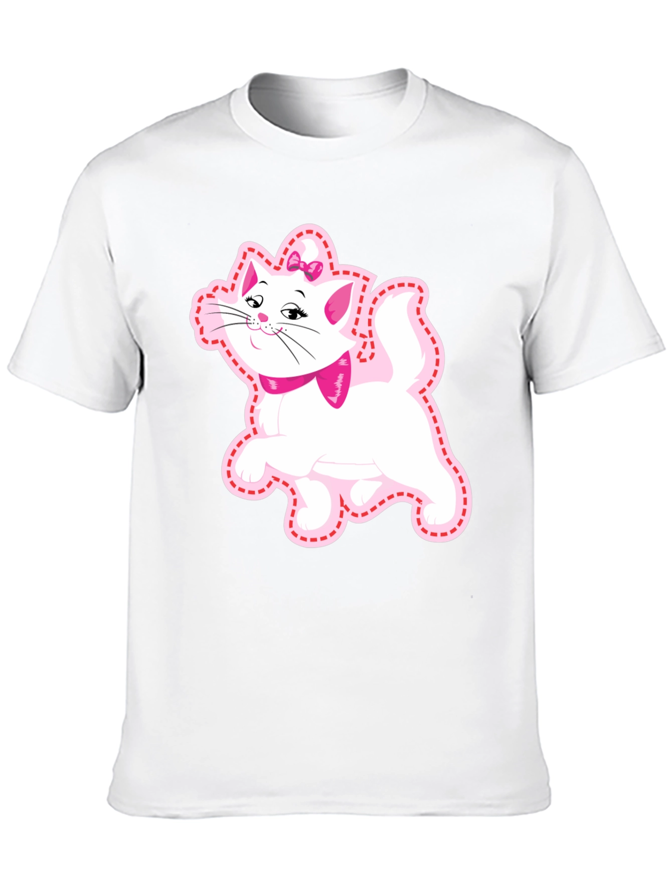 Cute Cat Graphic Tee - Marie Aristocats Style