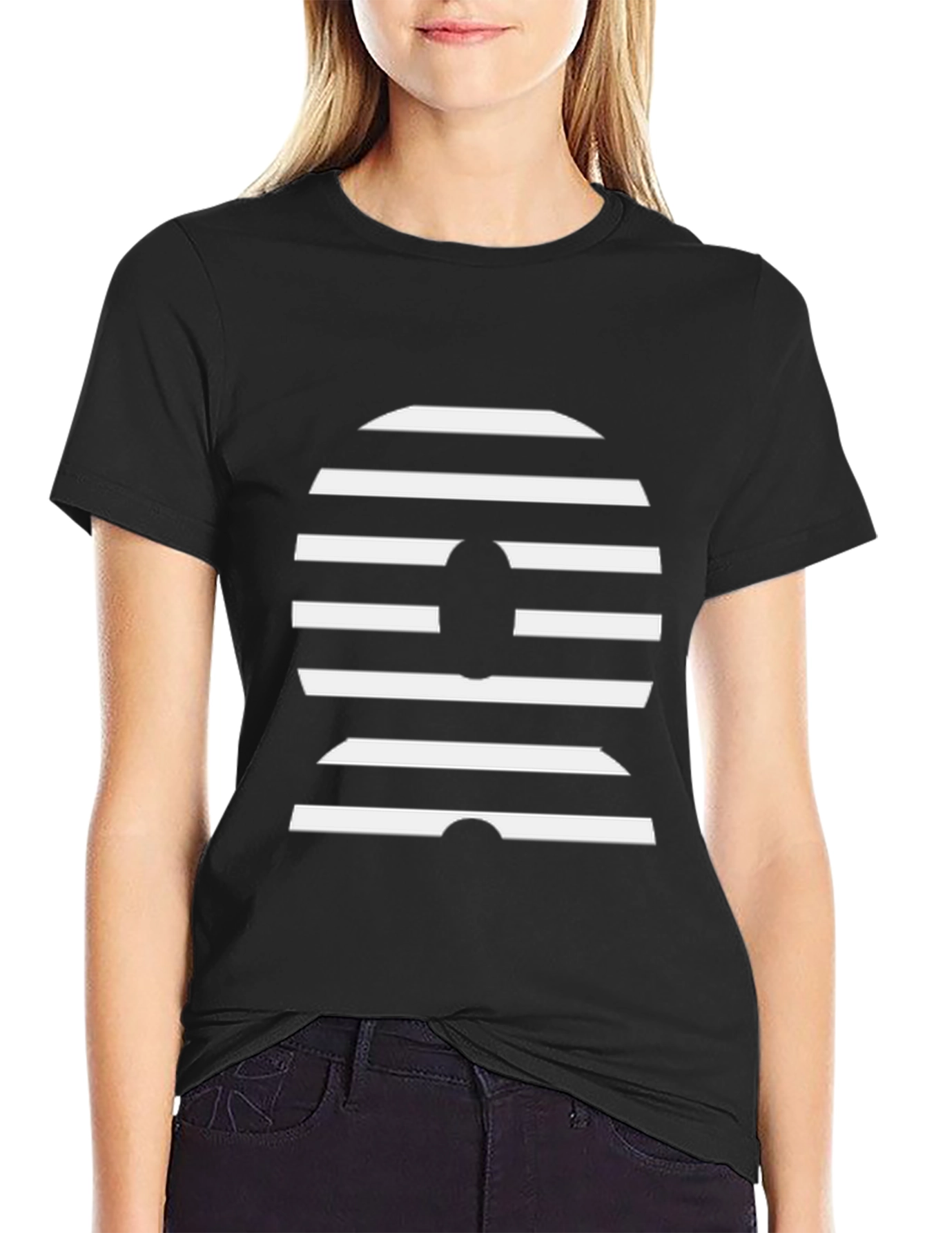 Striped Graphic Tee - Modern Design