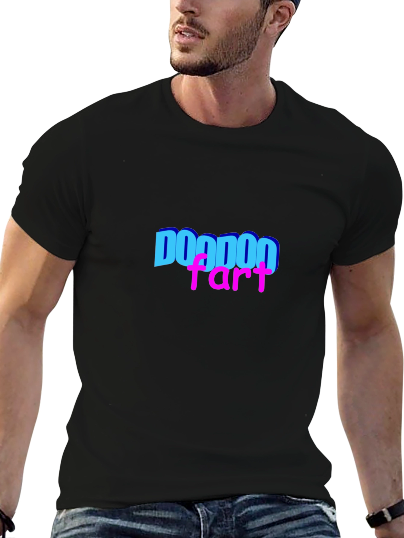 Doodoo Fart Graphic Tee - Black Casual T-Shirt