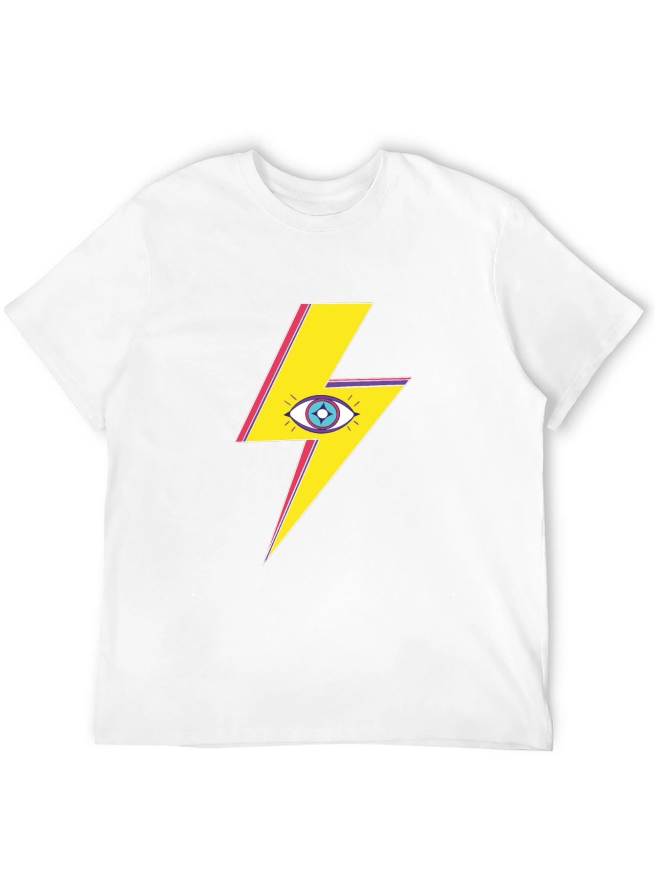 Eye Lightning Bolt Graphic Tee - Black