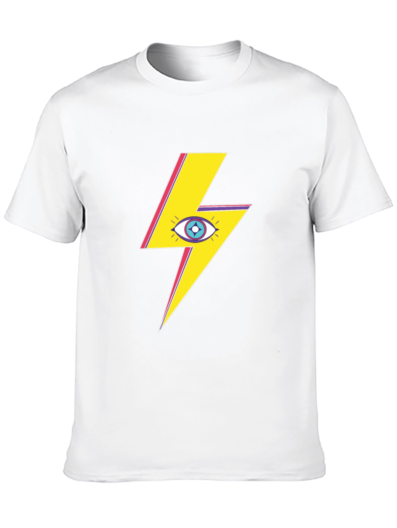 Eye Lightning Bolt Graphic Tee - Black