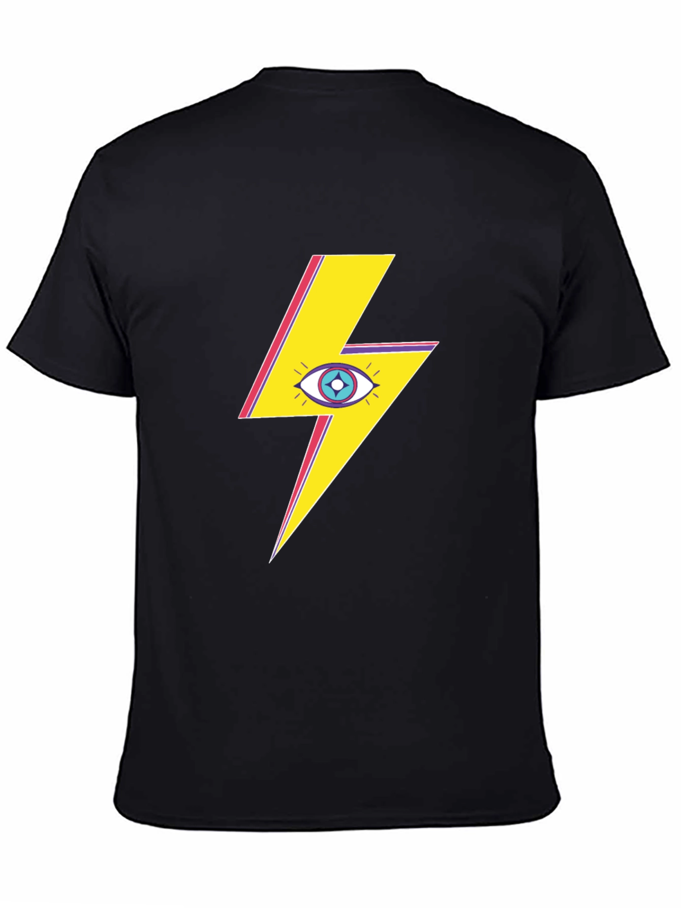 Eye Lightning Bolt Graphic Tee - Black