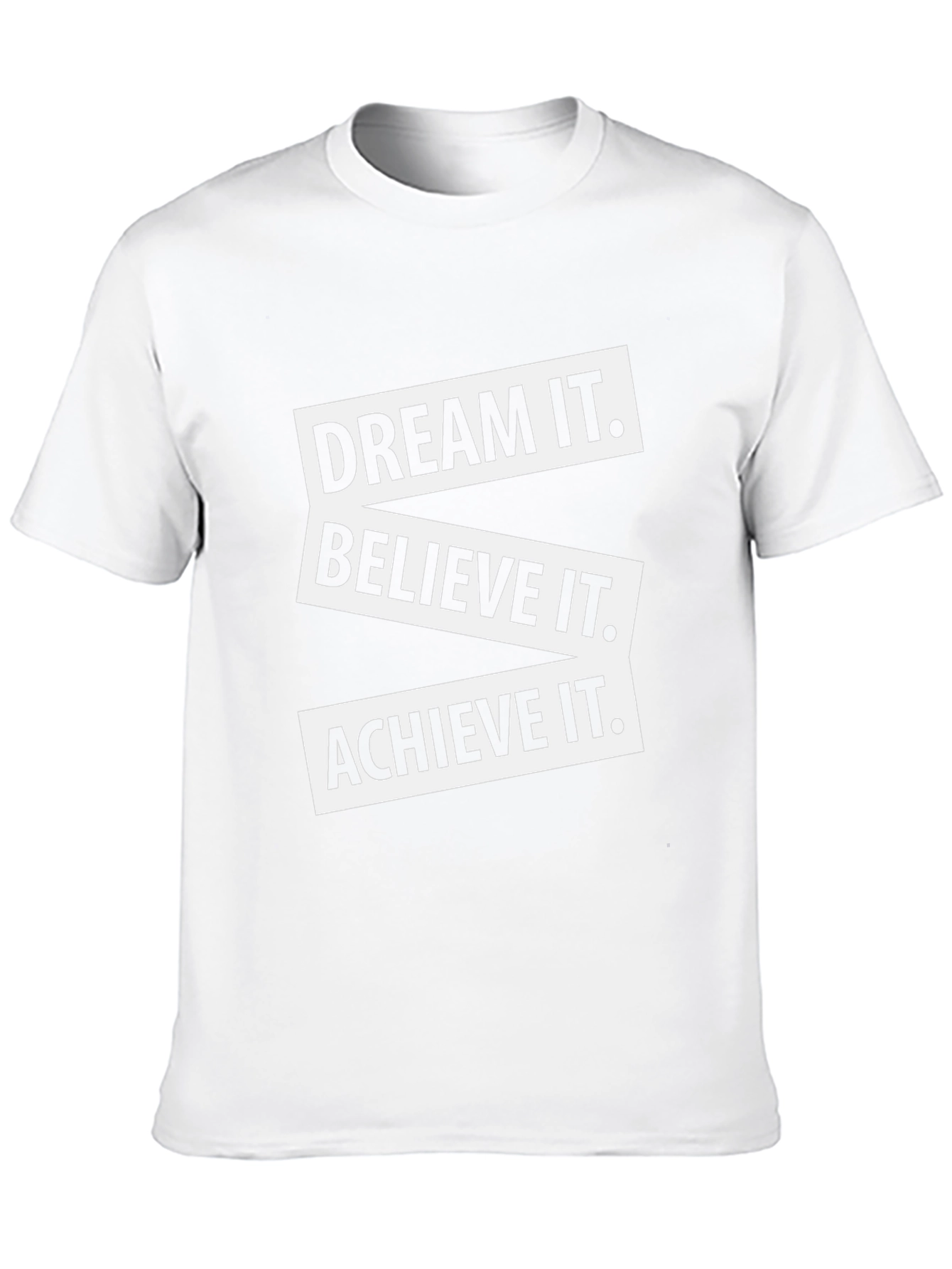 Motivational Black T-Shirt Dream Believe Achieve