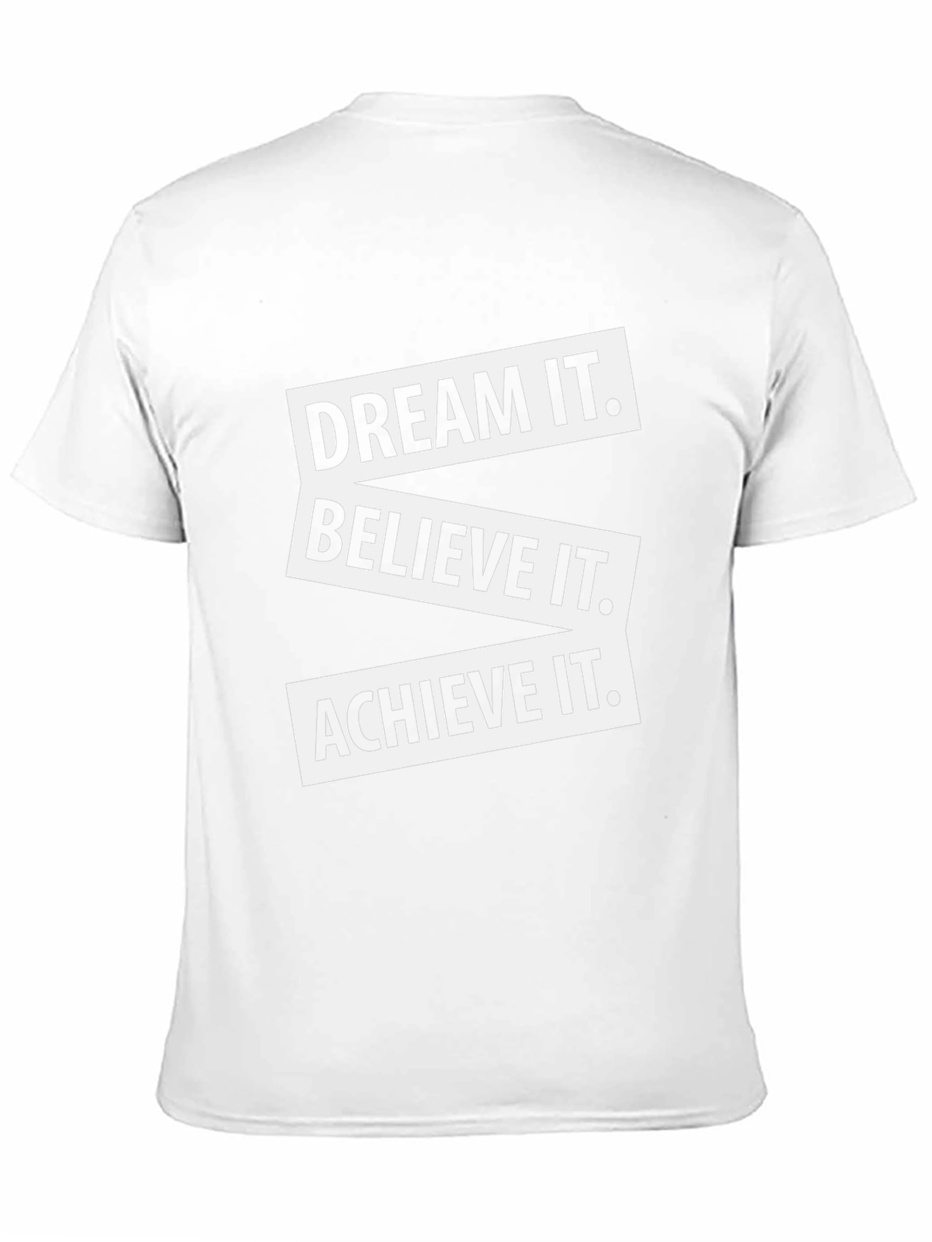 Motivational Black T-Shirt Dream Believe Achieve