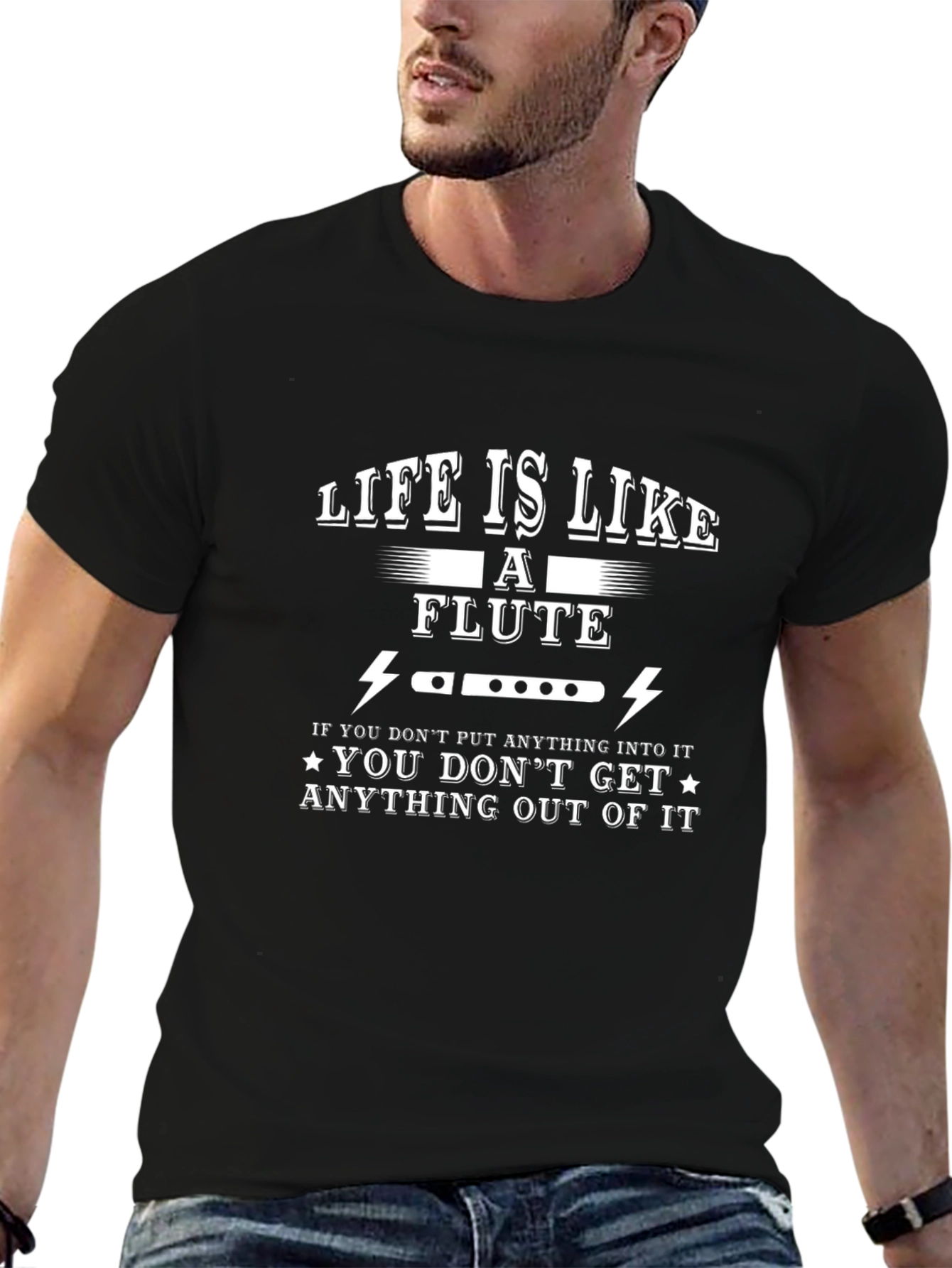 Life is Like A Flute Graphic Tee