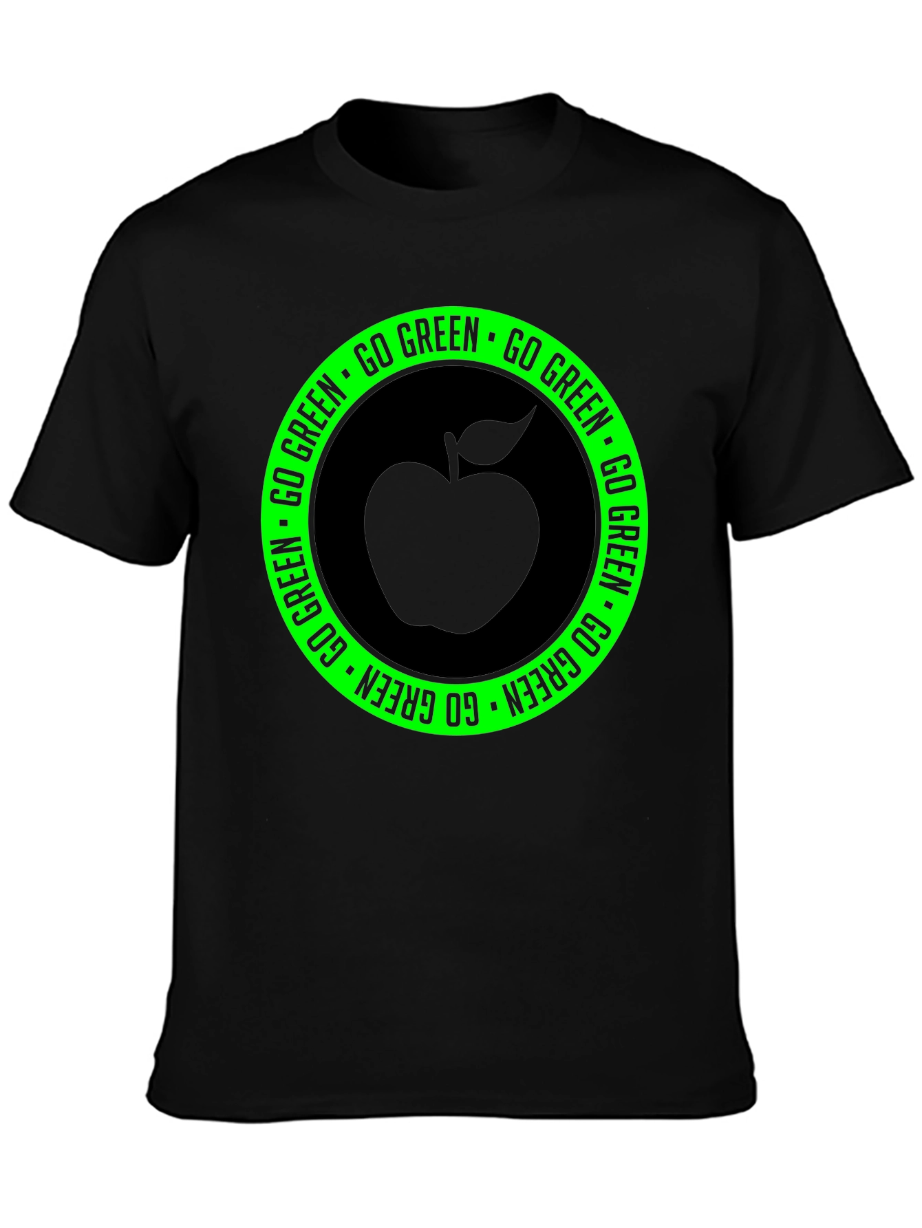 Go Green Apple Graphic T-Shirt