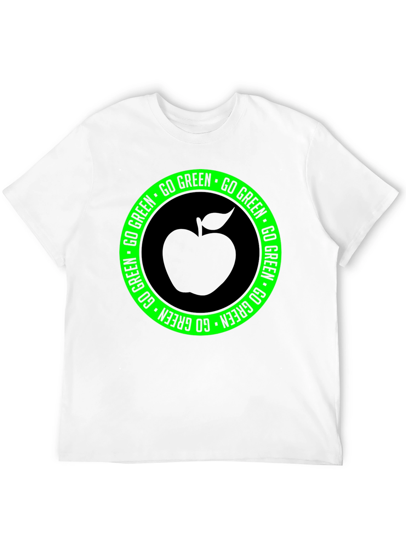 Go Green Apple Graphic T-Shirt