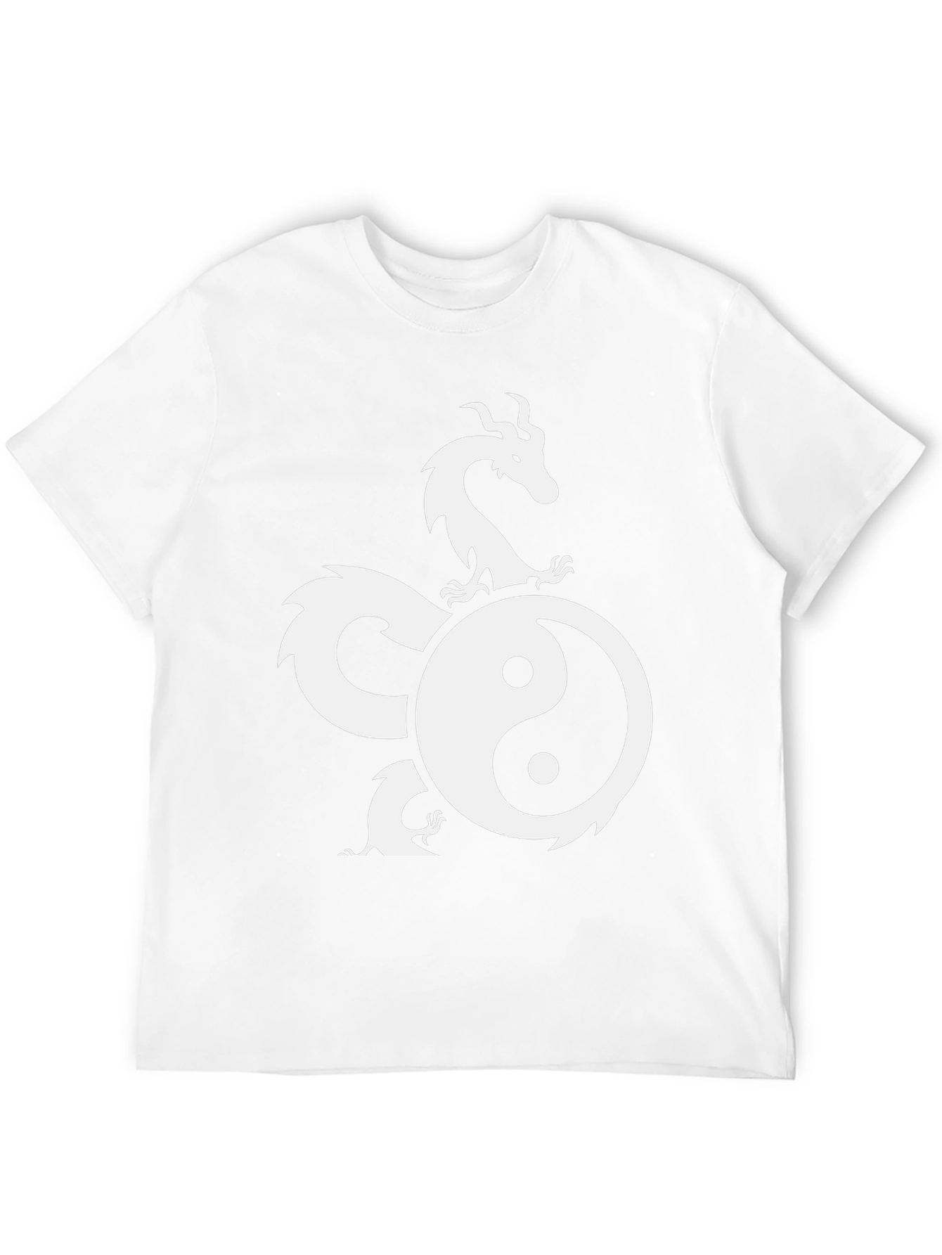 Yin Yang Dragon Graphic Black T-Shirt
